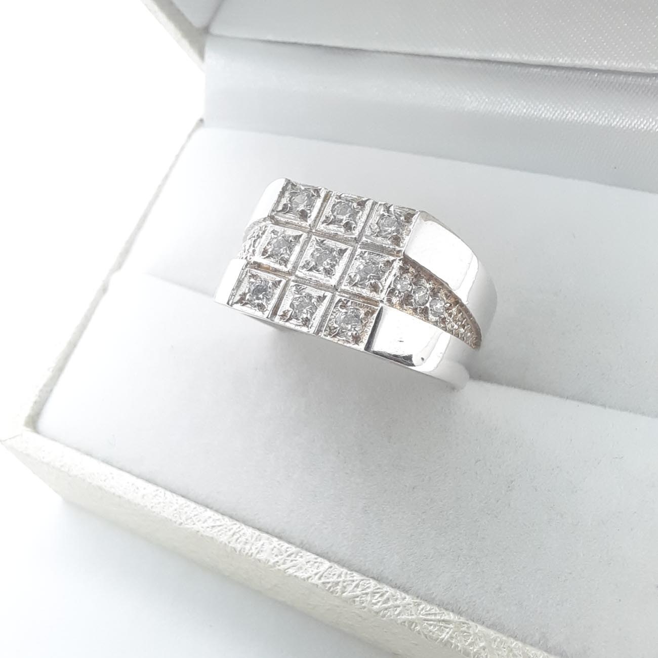 Λευκόχρυσο δαχτυλίδι Κ14