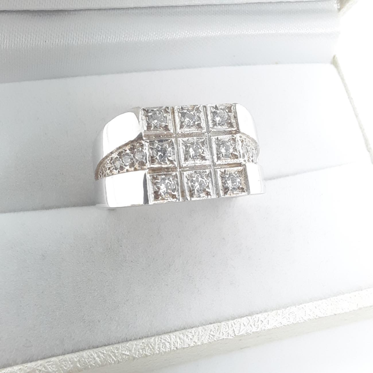 Λευκόχρυσο δαχτυλίδι Κ14