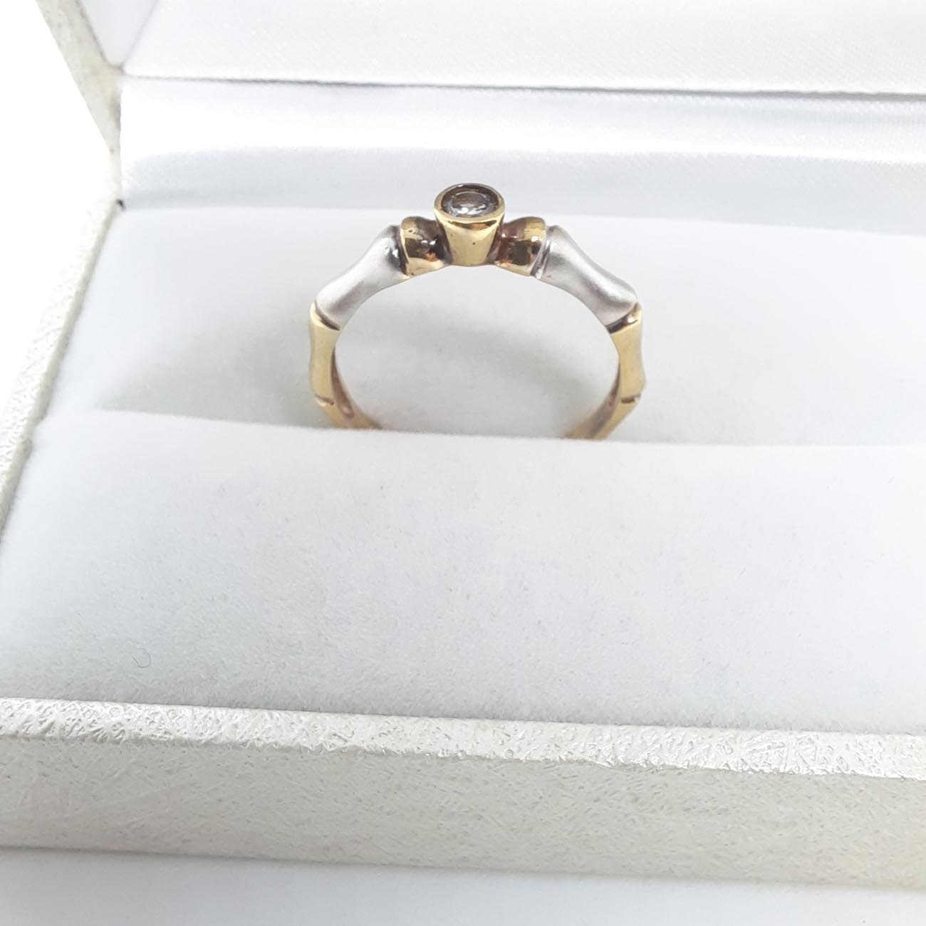 Χρυσό δαχτυλίδι δίχρωμο Κ14