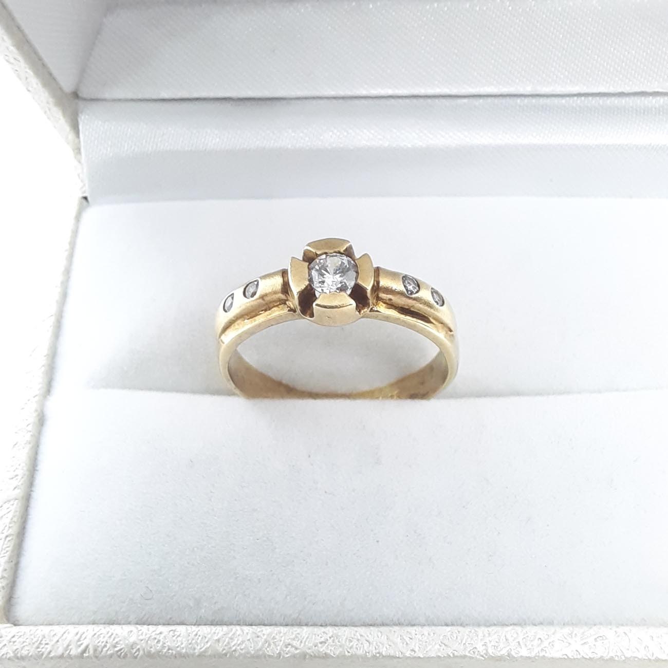 Χρυσό δαχτυλίδι σταυρός Κ14