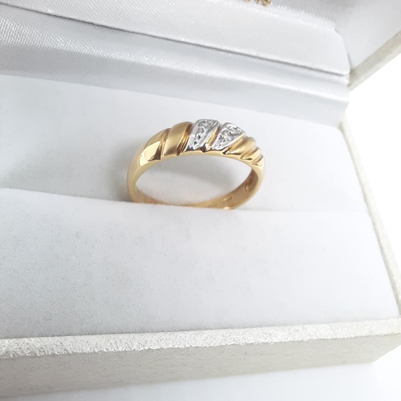 Δαχτυλίδι ματ - λουστρέ Κ14 ζιργκόν