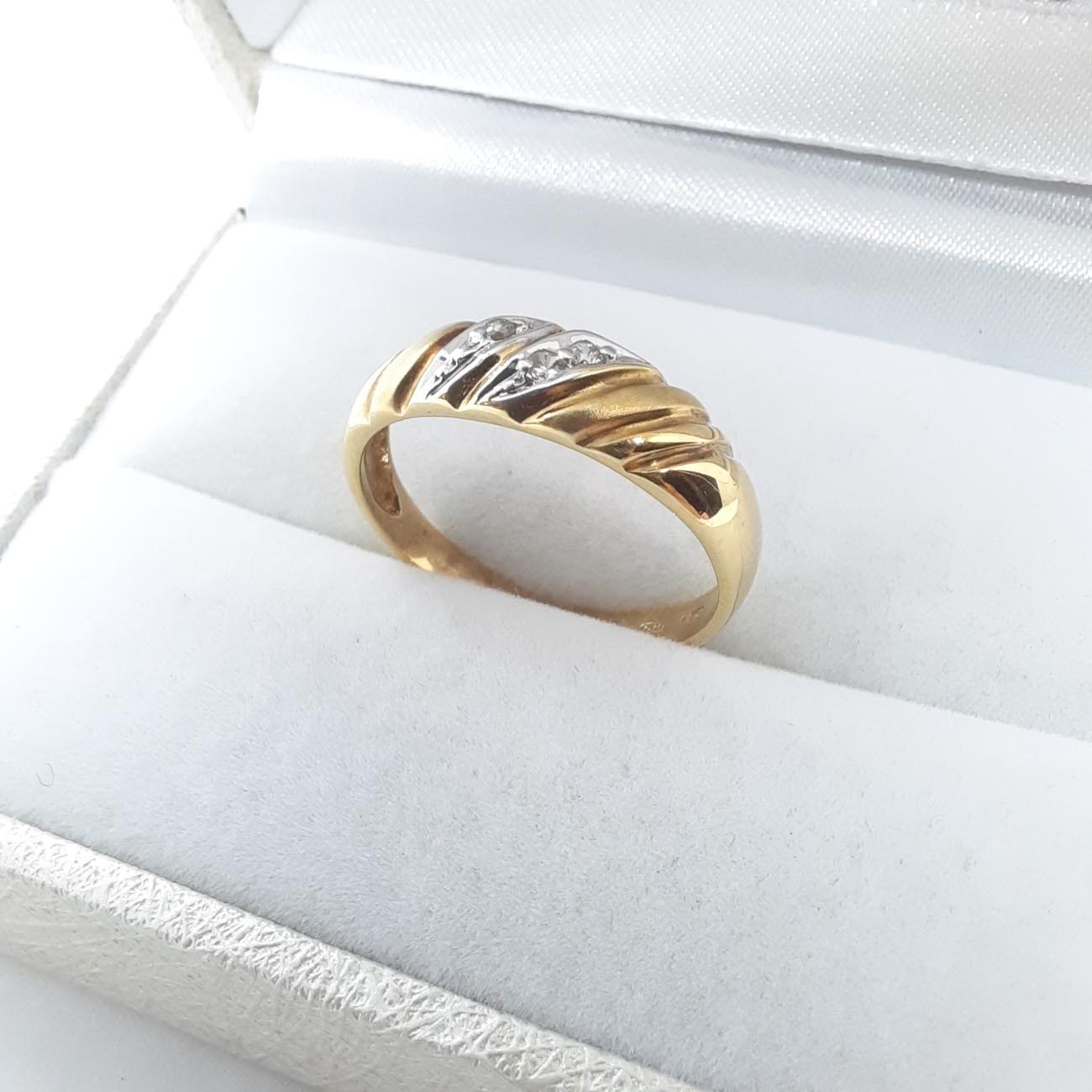 Δαχτυλίδι ματ - λουστρέ Κ14 ζιργκόν