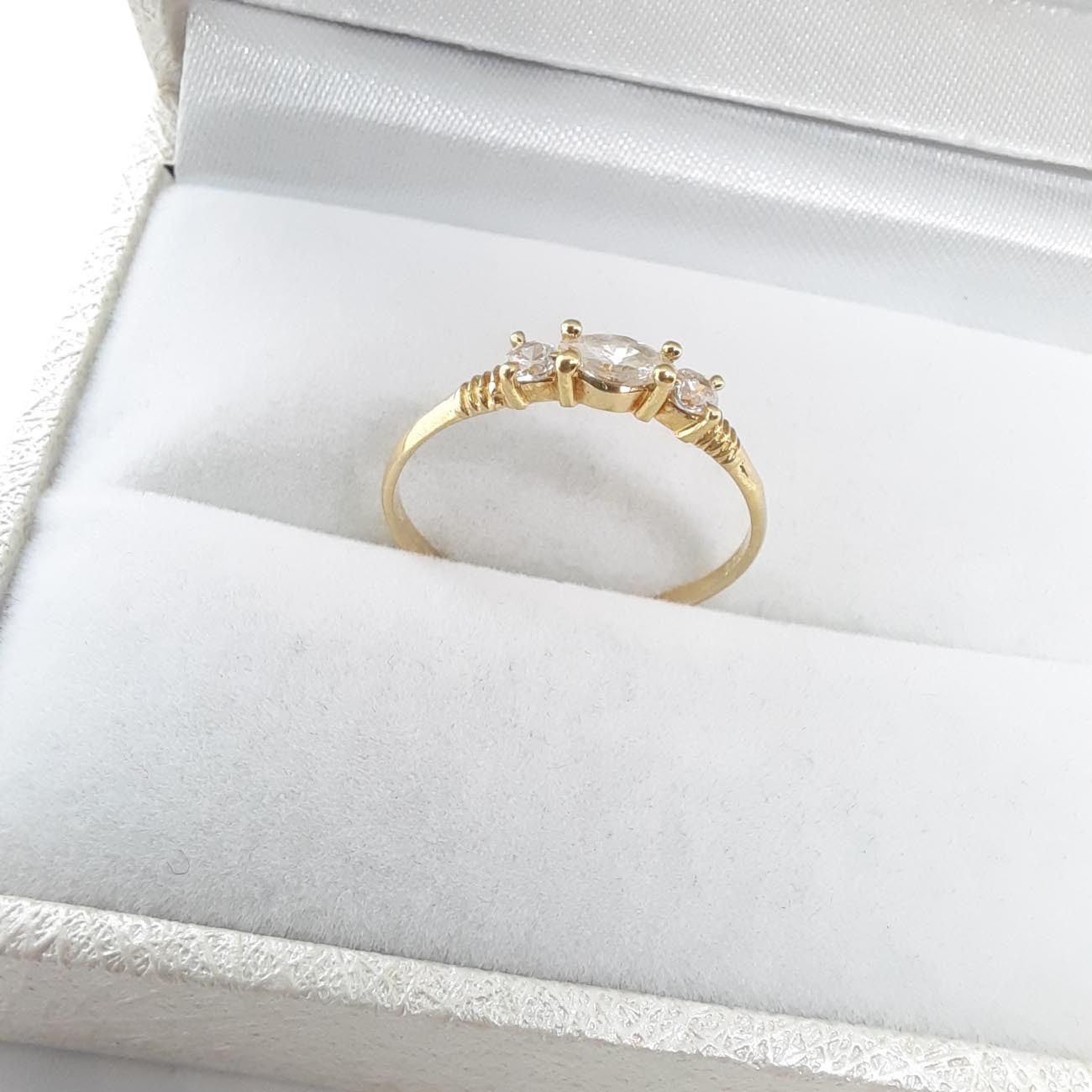 Χρυσό μονόπετρο Κ14