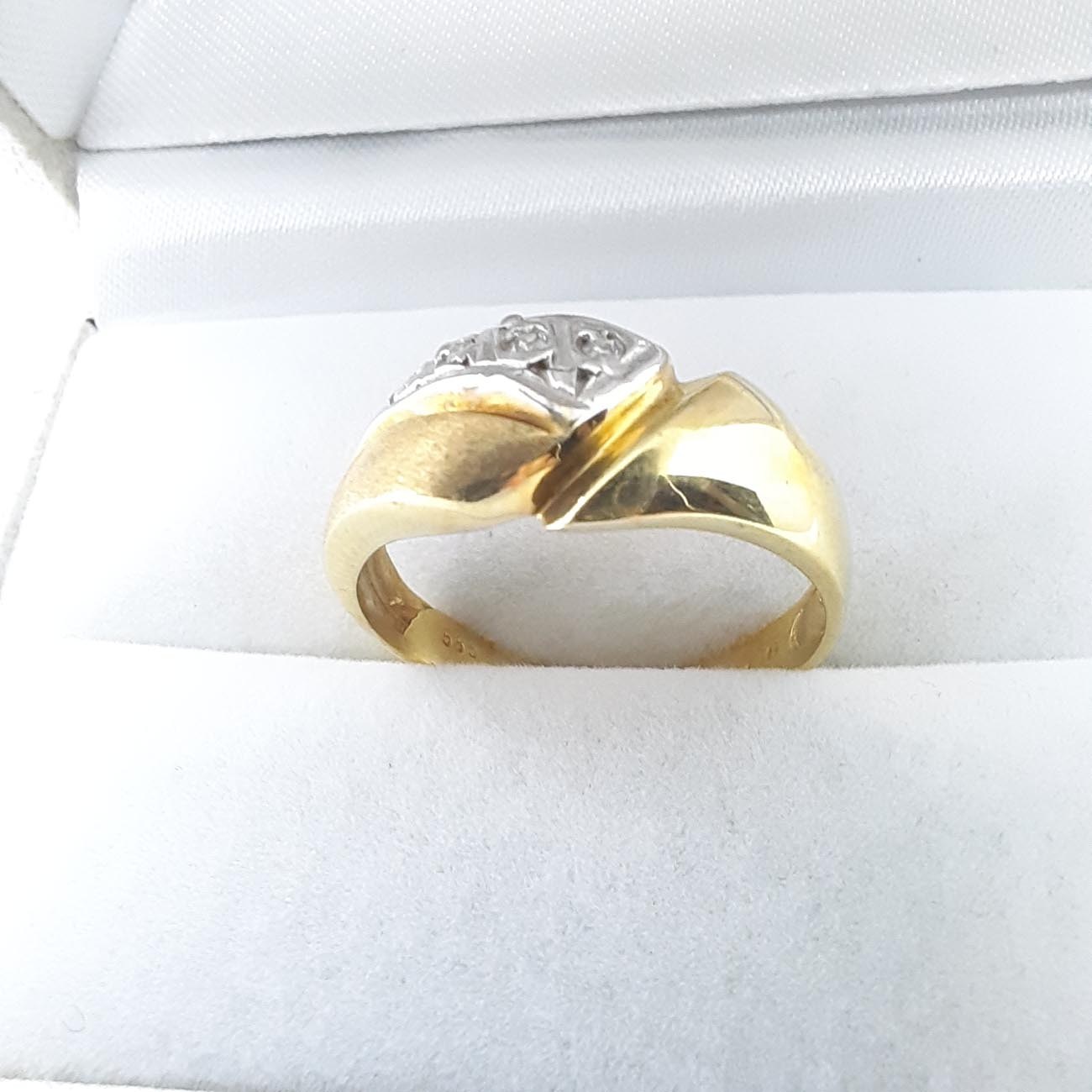 Χρυσό δαχτυλίδι Κ14 ζιργκόν