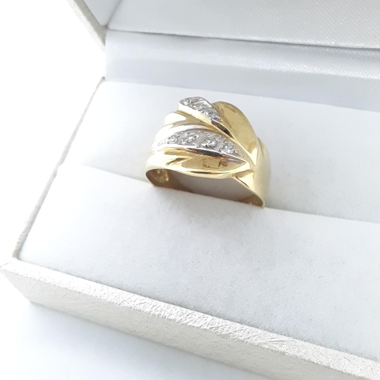 Χρυσό δαχτυλίδι Κ14 ζιργκόν