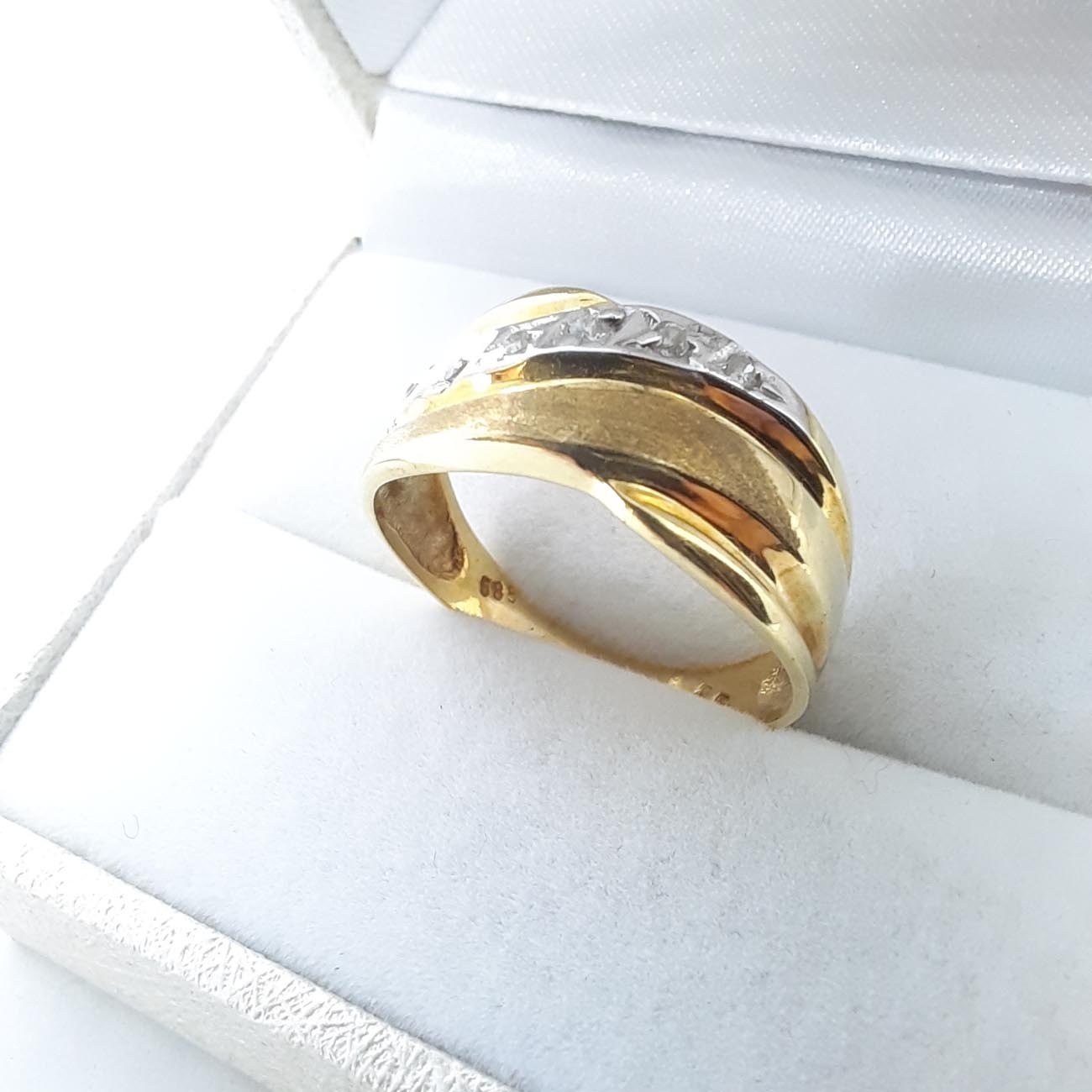 Χρυσό δαχτυλίδι ζιργκόν Κ14