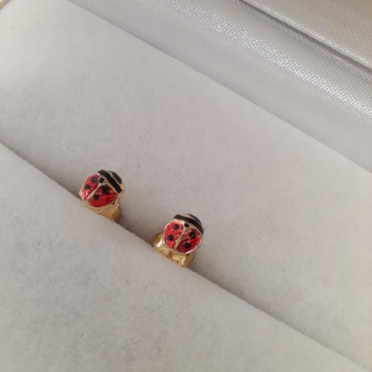  Χρυσά σκουλαρίκια Κ14 πασχαλίτσες