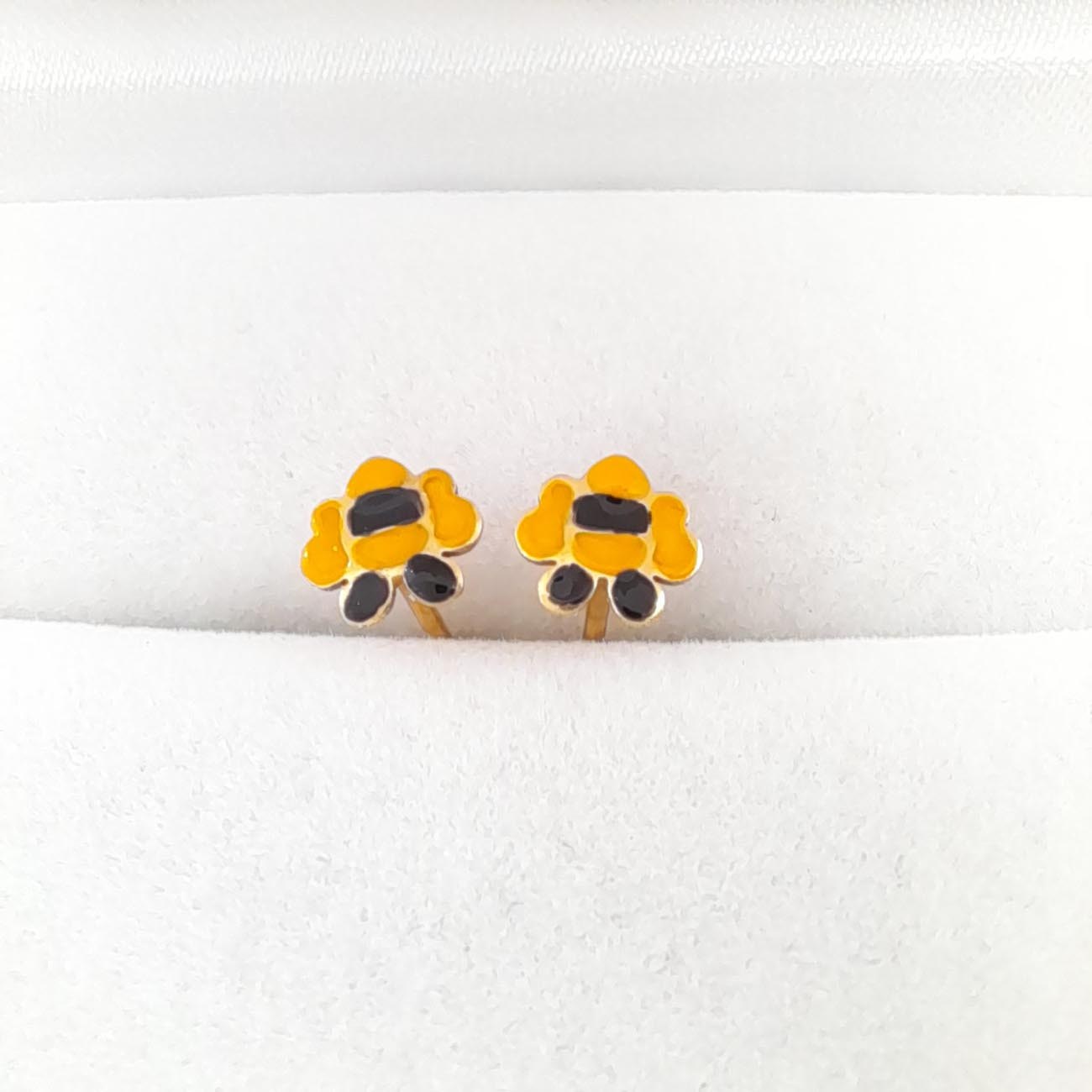 Χρυσά σκουλαρίκια μέλισσες Κ9