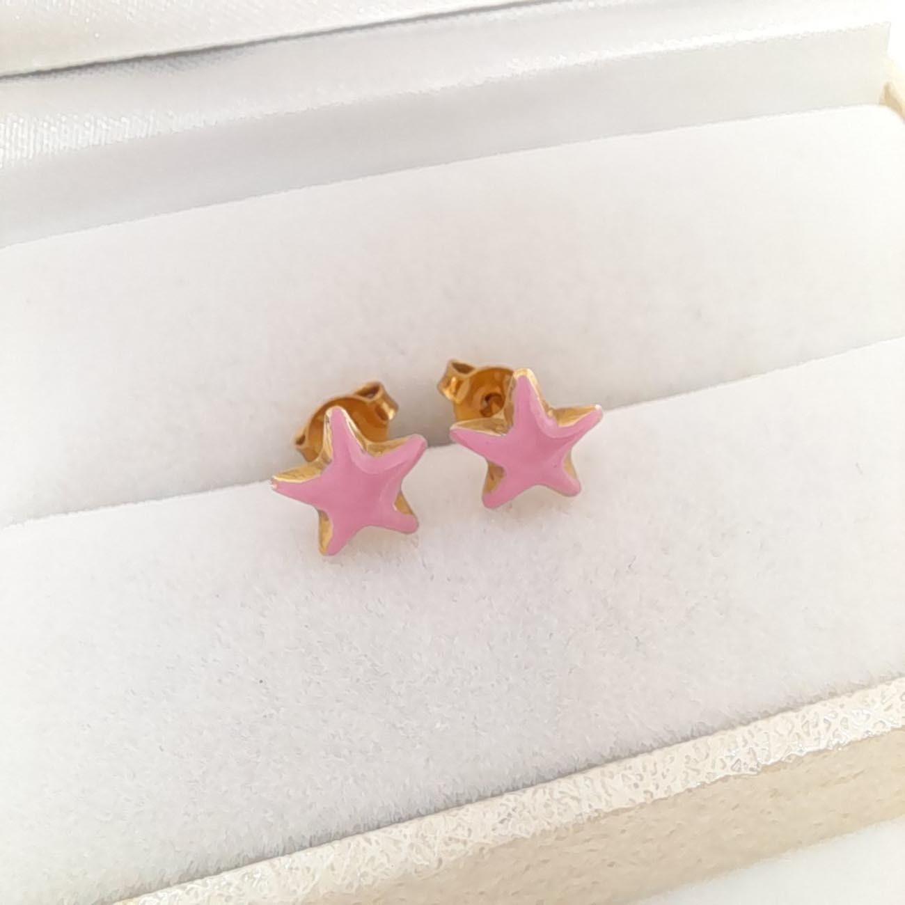 Χρυσά σκουλαρίκια αστέρια Κ9