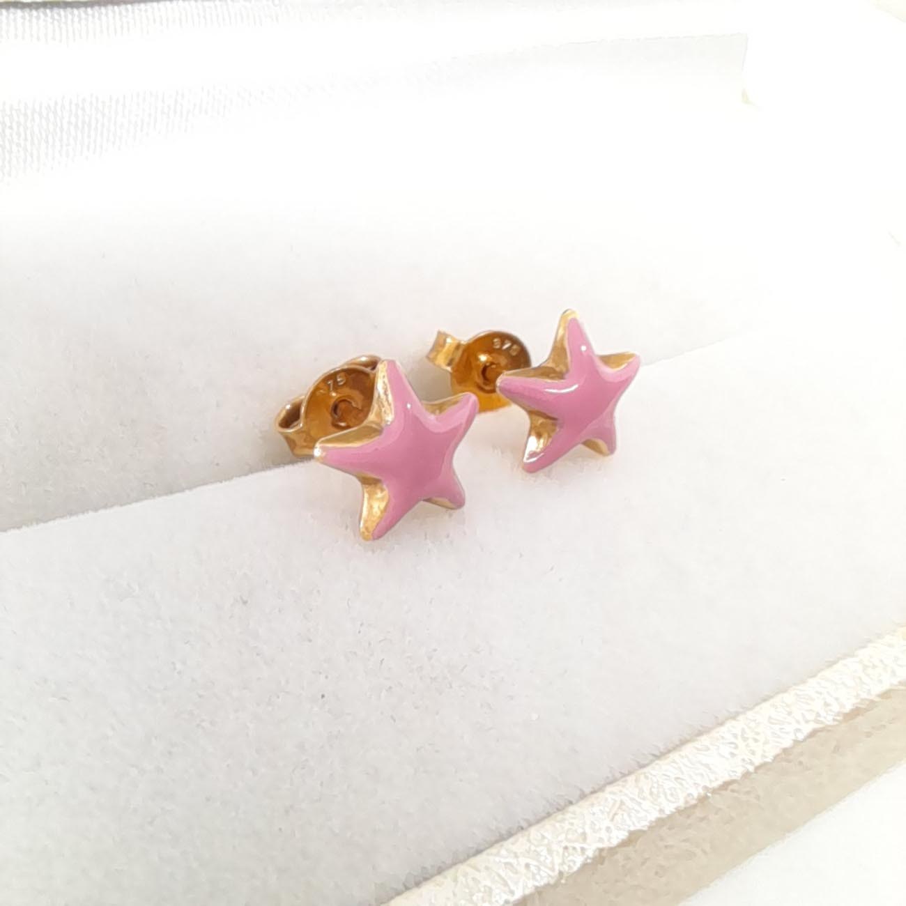 Χρυσά σκουλαρίκια αστέρια Κ9