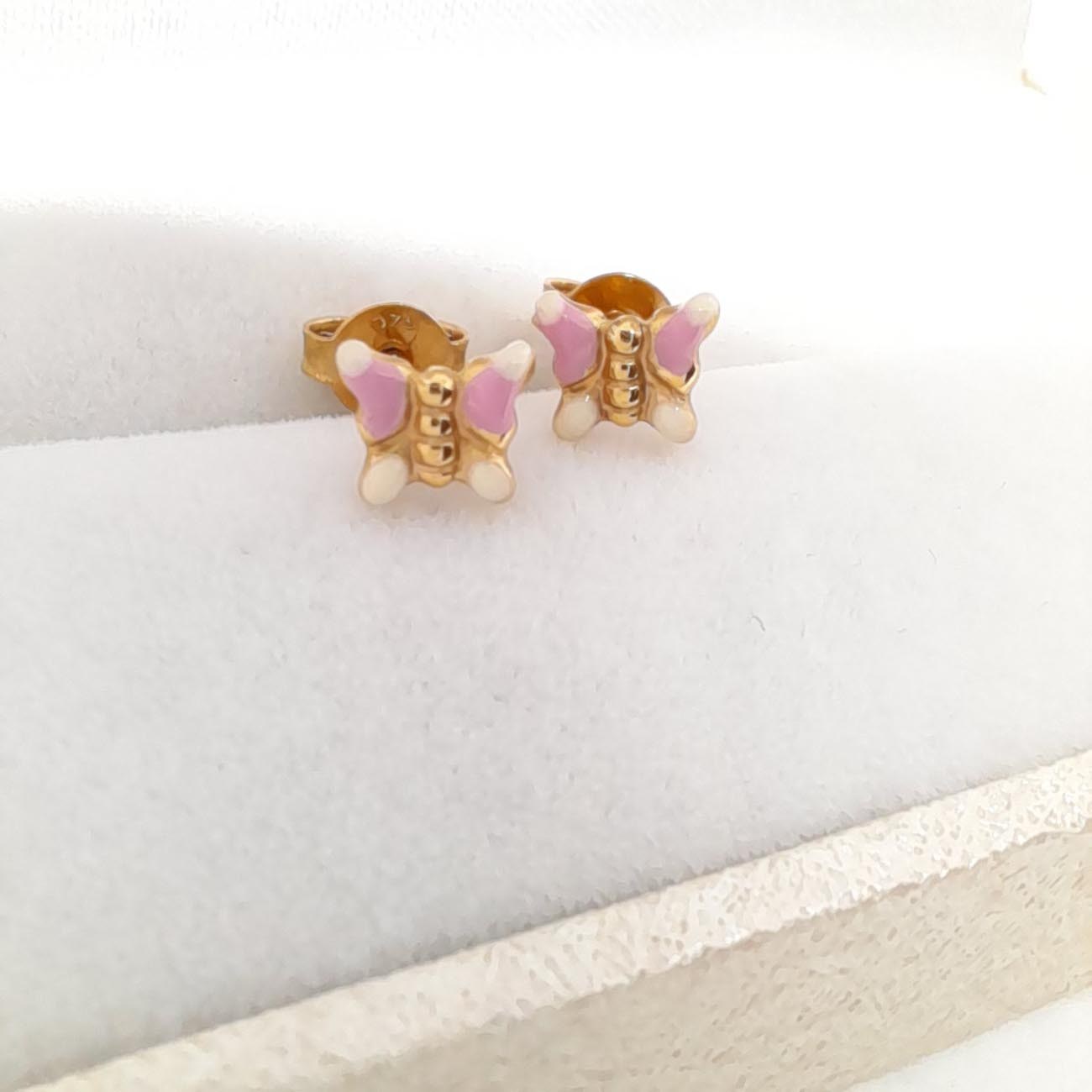 Χρυσά σκουλαρίκια πεταλούδες 