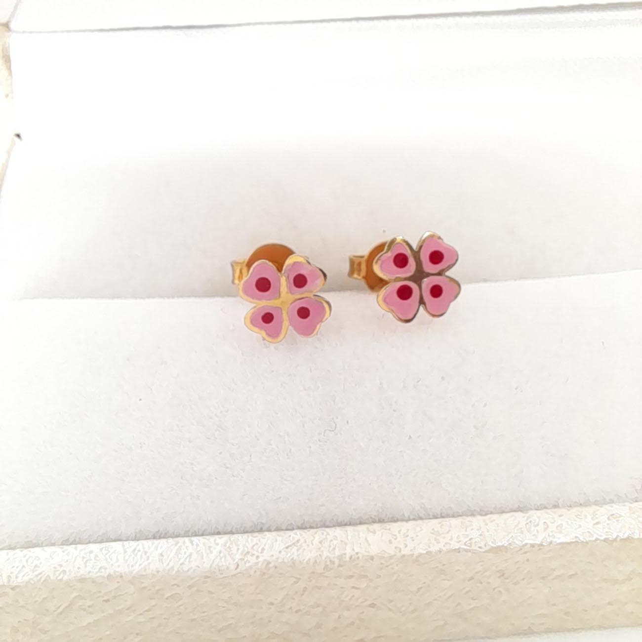 Χρυσά σκουλαρίκια άνθη 