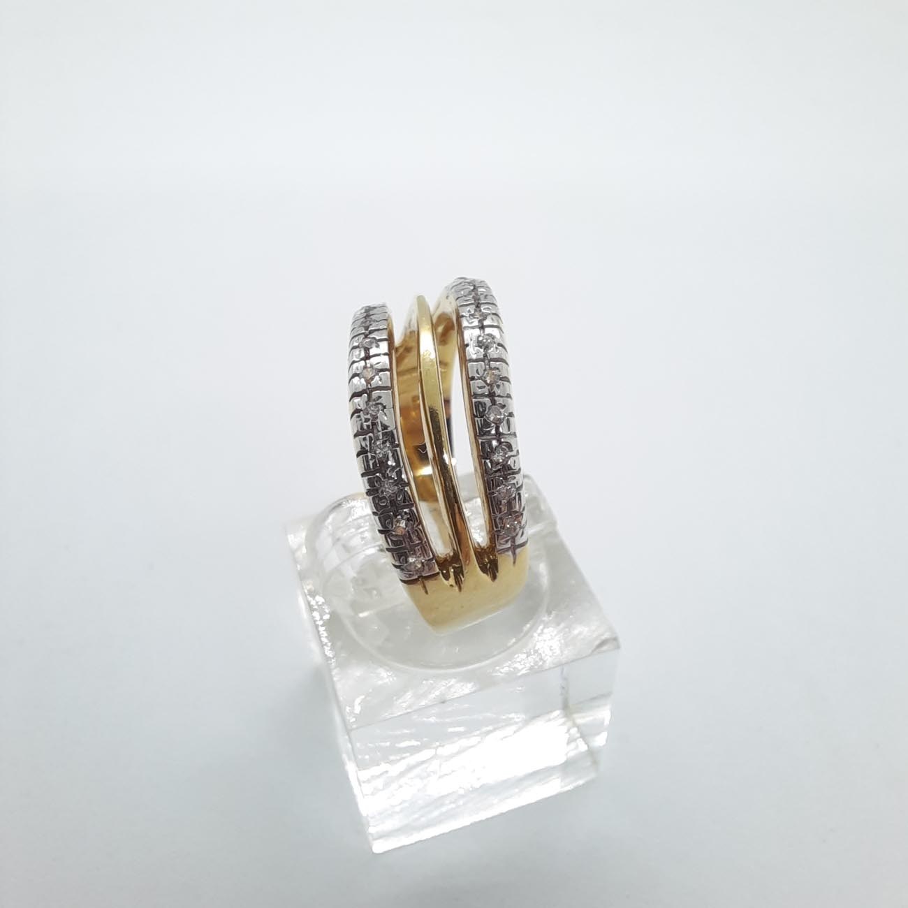 Χρυσό δαχτυλίδι Κ14 σειρές