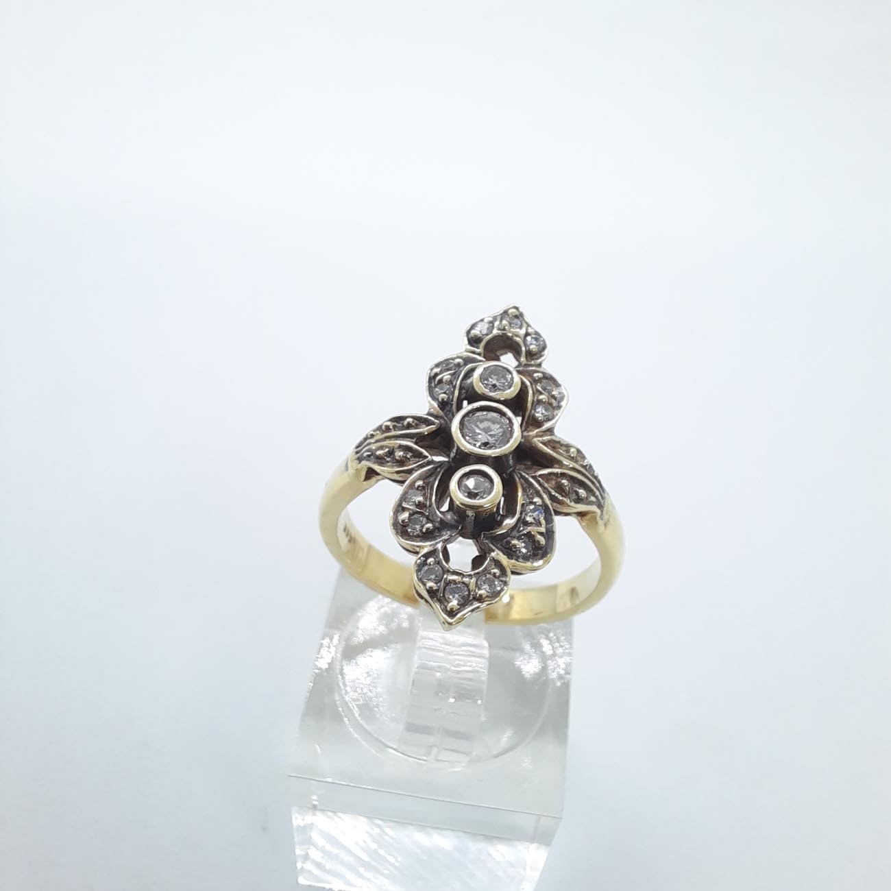 Χρυσό δαχτυλίδι Κ14 ζιργκόν