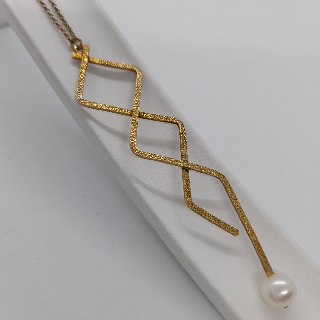 Ασημένιο επιχρυσωμένο κολιέ BALANCE