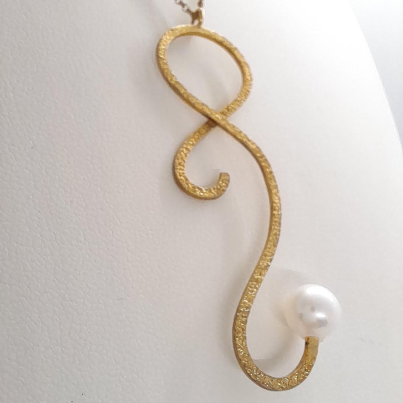 Ασημένιο επιχρυσωμένο κολιέ MUSE