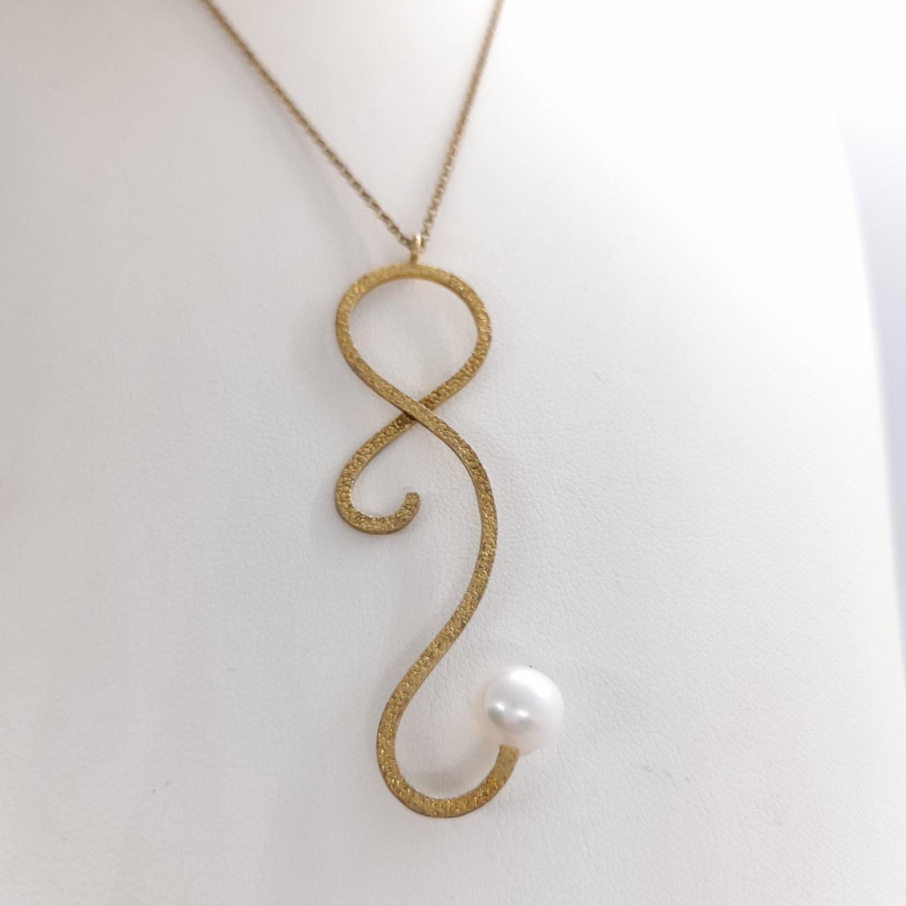 Ασημένιο επιχρυσωμένο κολιέ MUSE