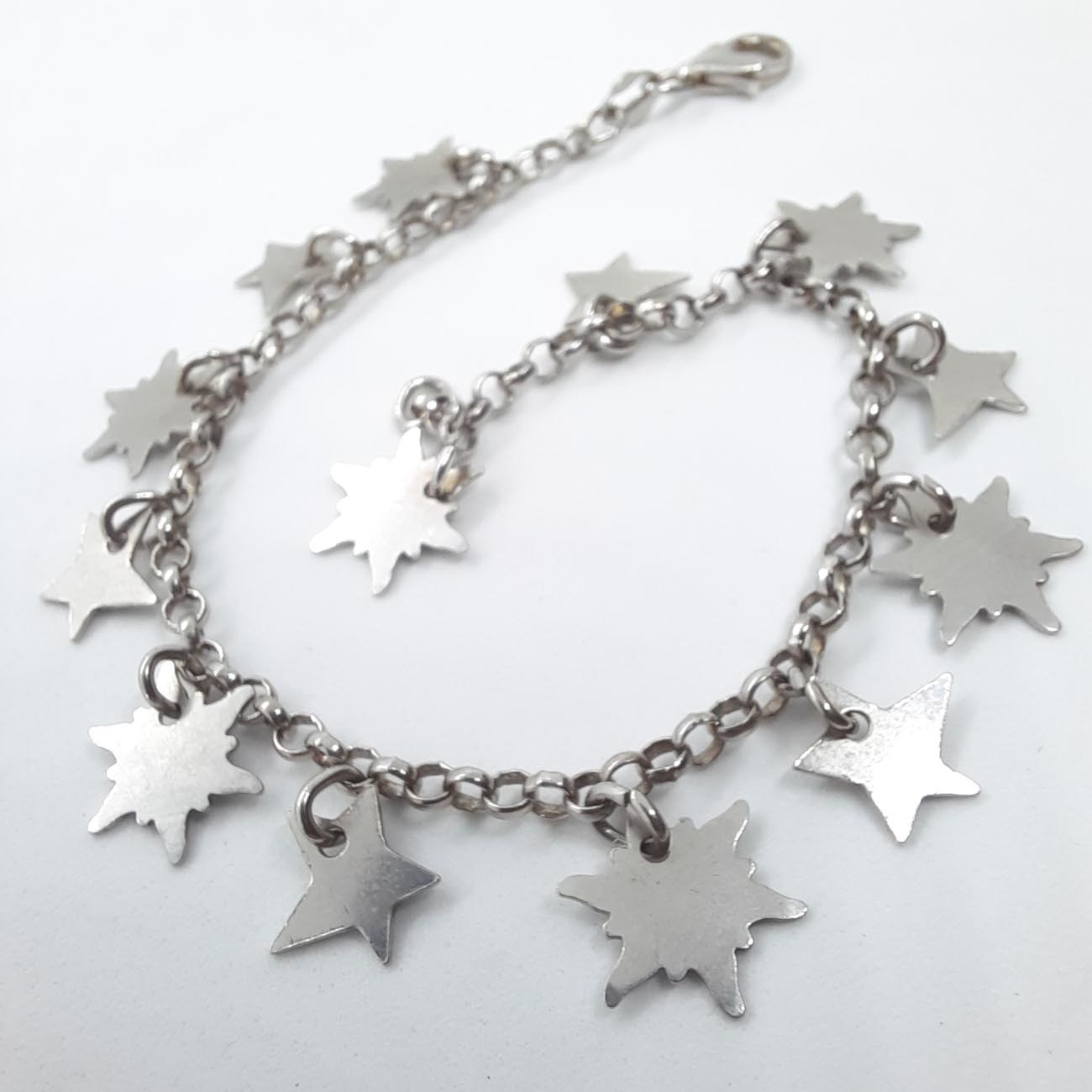 Ασημένιο βραχιόλι αστέρια 