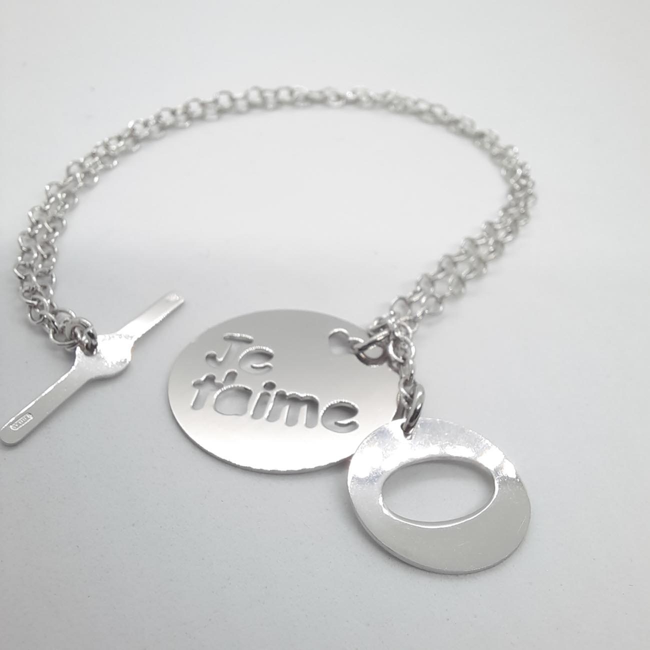 Ασημένιο βραχιόλι Σ'αγαπώ!