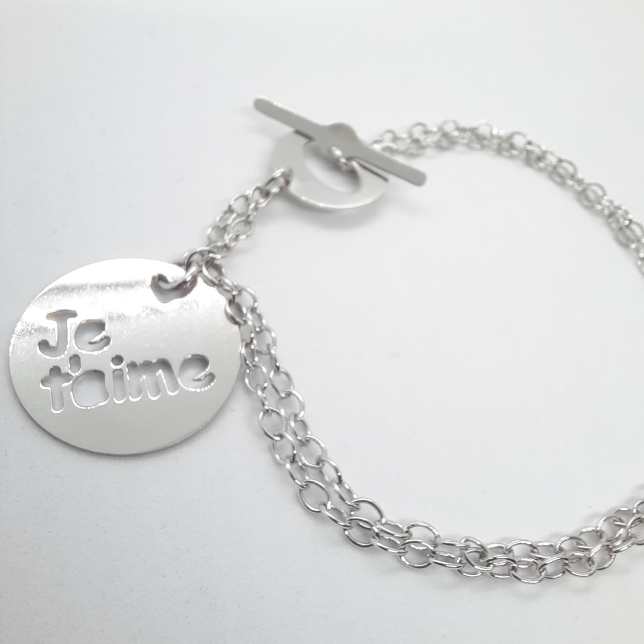 Ασημένιο βραχιόλι Σ'αγαπώ!