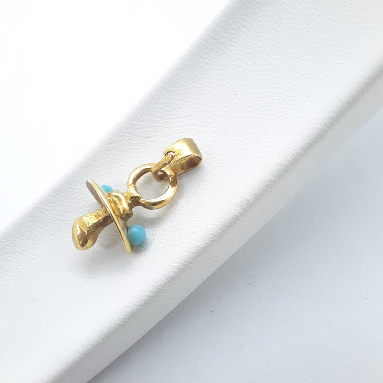 Χρυσό μενταγιόν πιπίλα Κ14