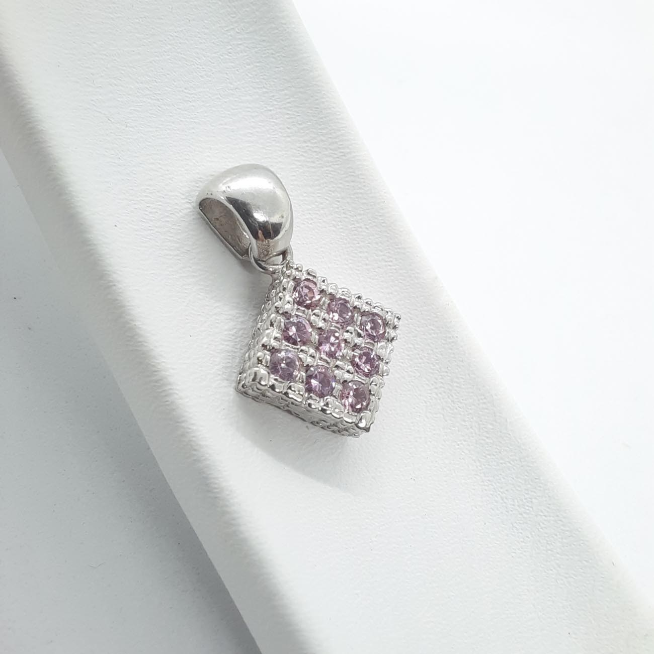 Λευκόχρυσο μενταγιόν Κ14 ρόμβος