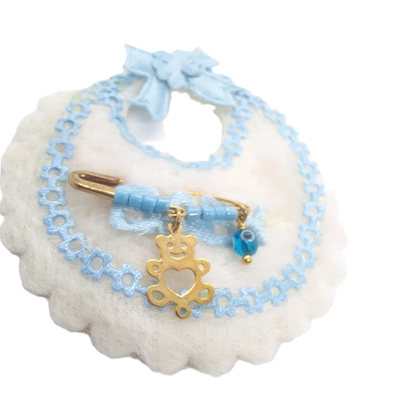 Φυλαχτό παραμάνα χρυσό αρκουδάκι