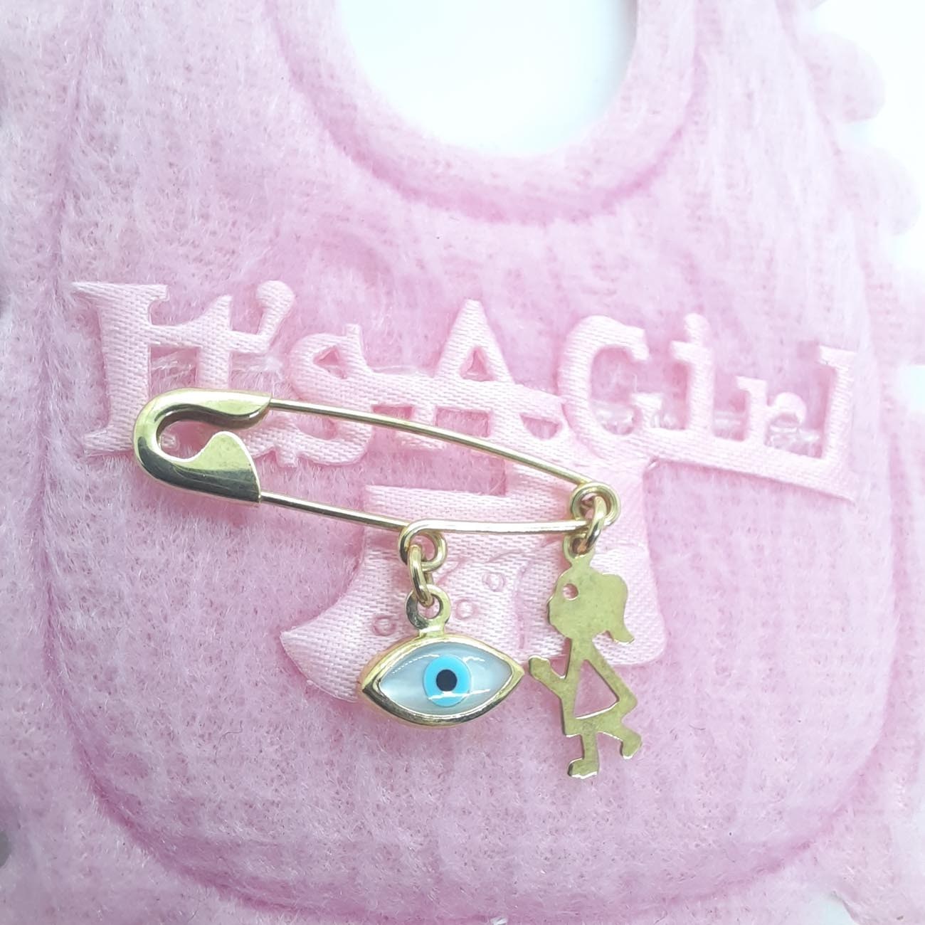 Χρυσό ματόχαντρο Κ9 κοριτσάκι