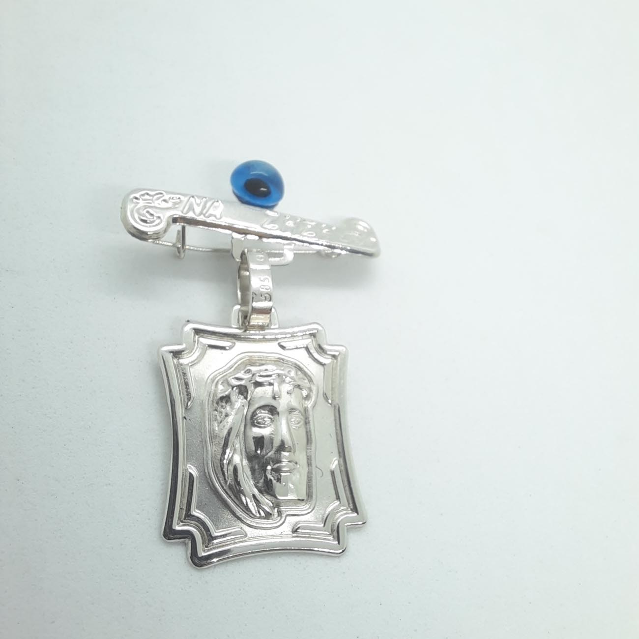 Φυλαχτό λευκόχρυσο Ιησούς Κ14
