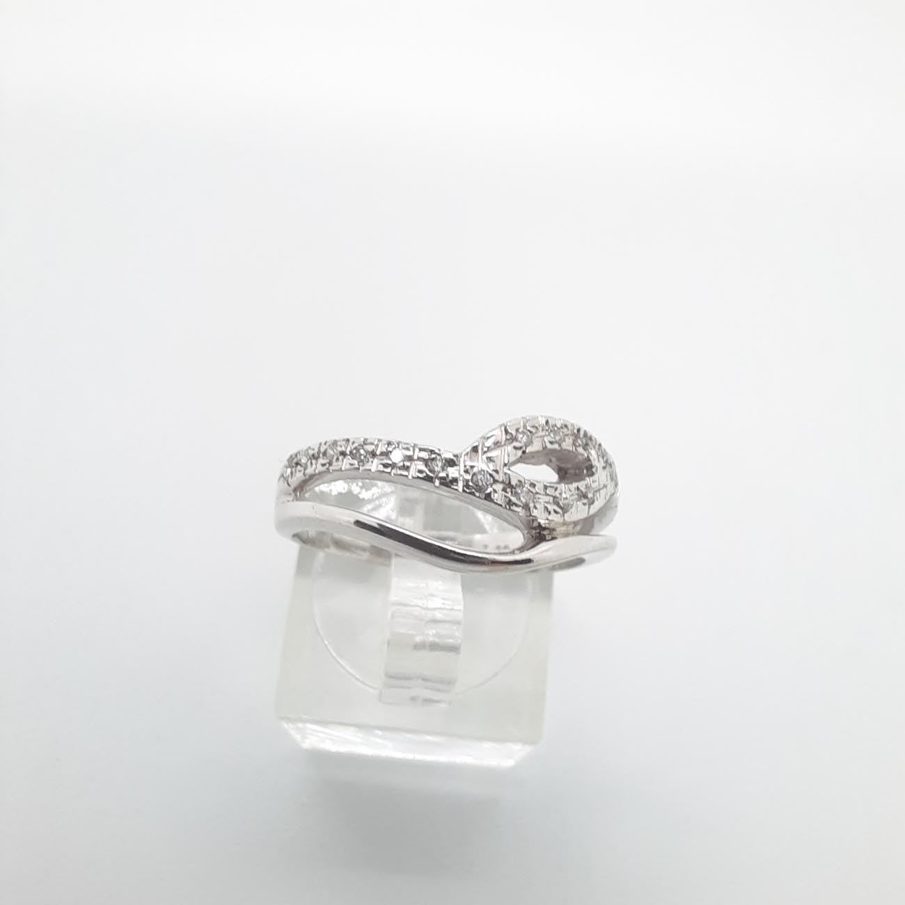 Δαχτυλίδι λευκόχρυσο Κ14 σειρέ 