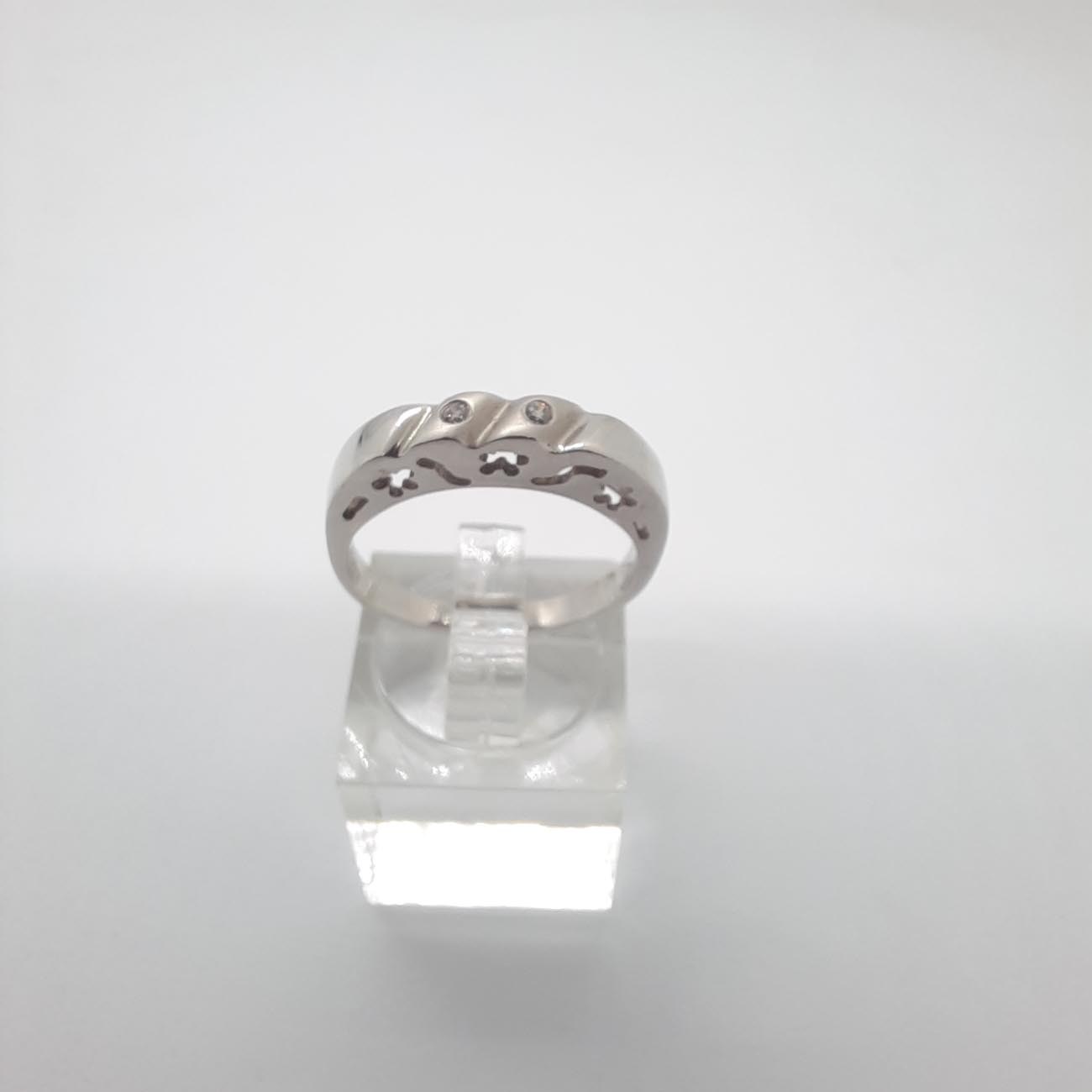Λευκόχρυσο δαχτυλίδι Κ14 artistic 