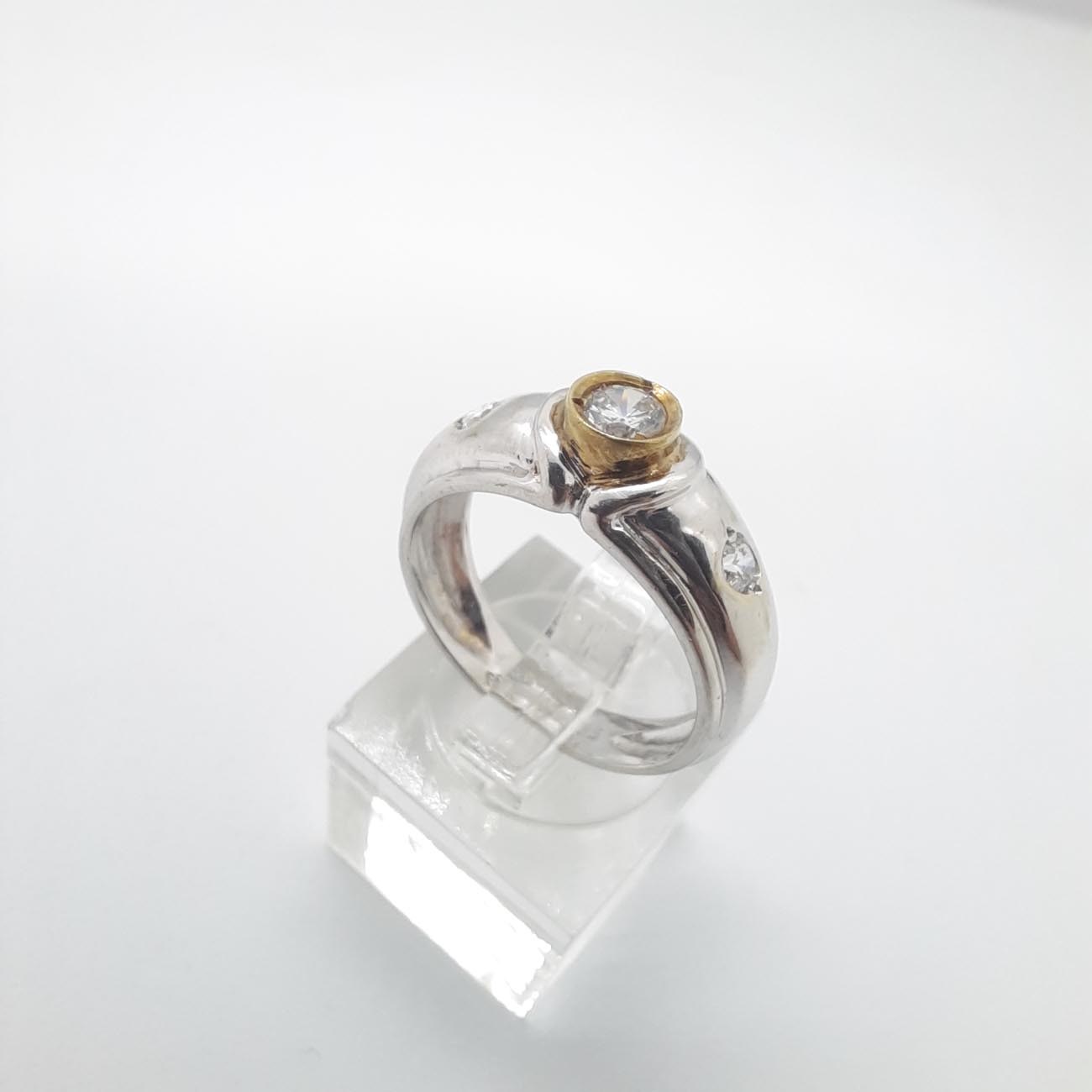 Λευκόχρυσο δαχτυλίδι Κ14 noble