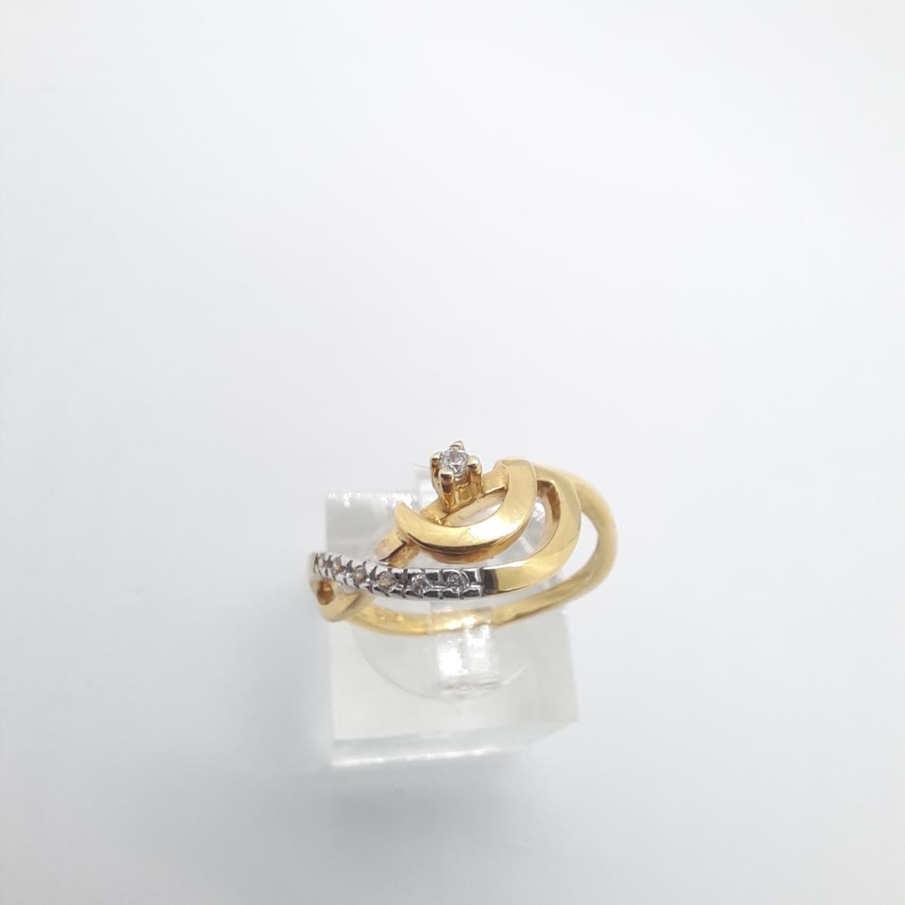 Χρυσό δαχτυλίδι μισοφέγγαρο K14