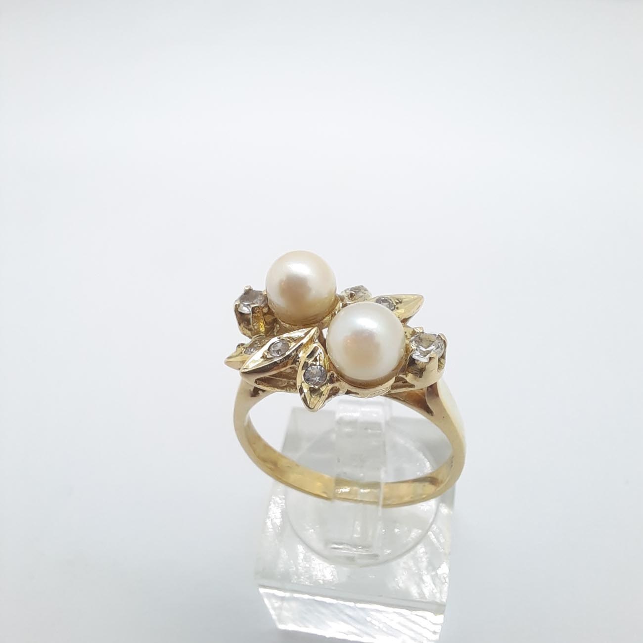 Χρυσό δαχτυλίδι K14 love pearls