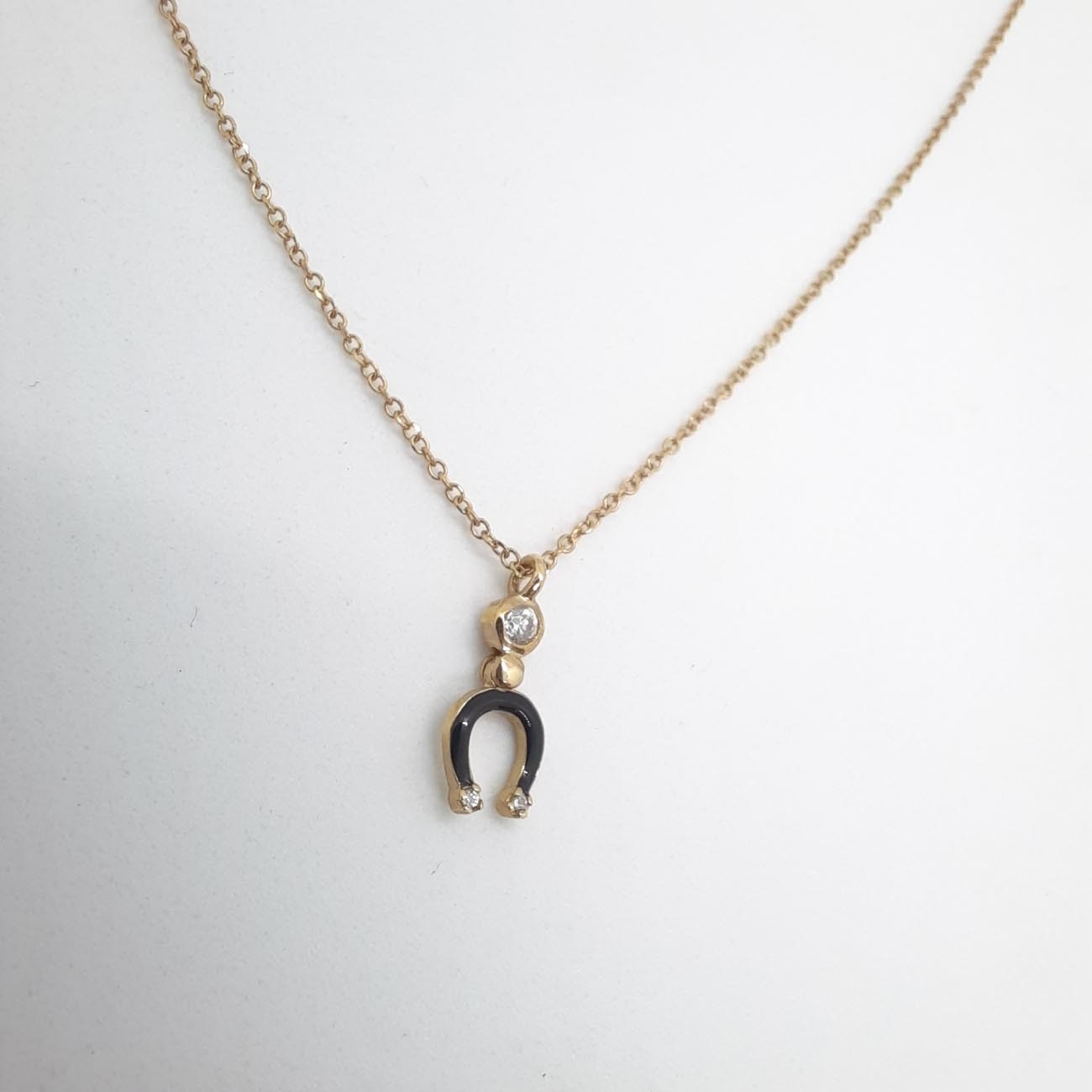 Χρυσό κολιέ Κ9 ζιργκόν πέταλο