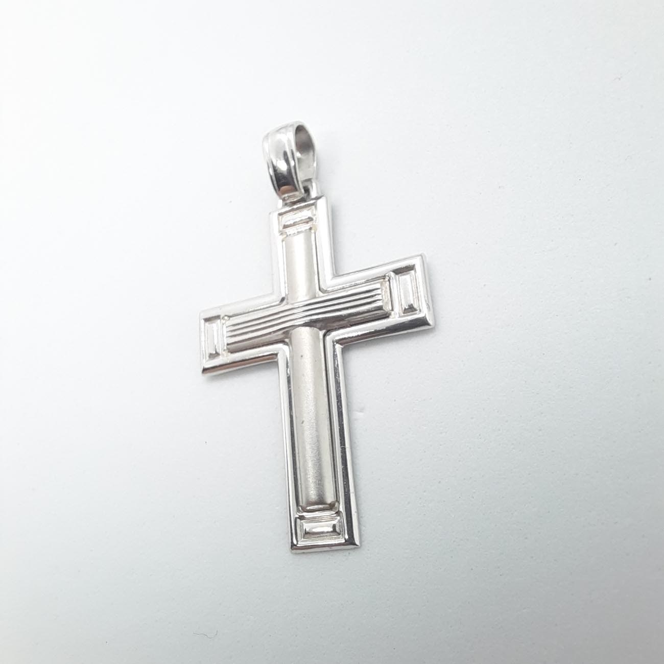 Σταυρός λευκόχρυσος Κ9 minimal design