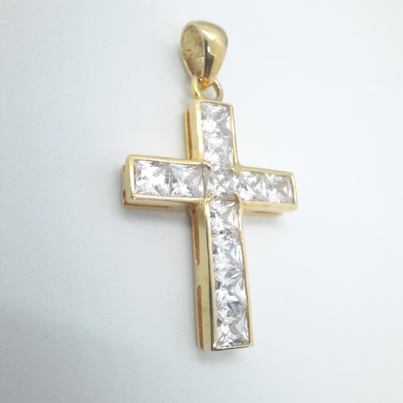 Ασημένιος επιχρυσωμένος σταυρός grande