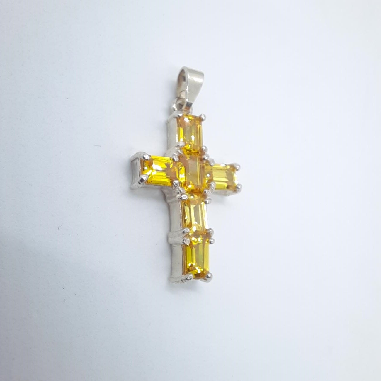 Σταυρός ασήμι yellow shine