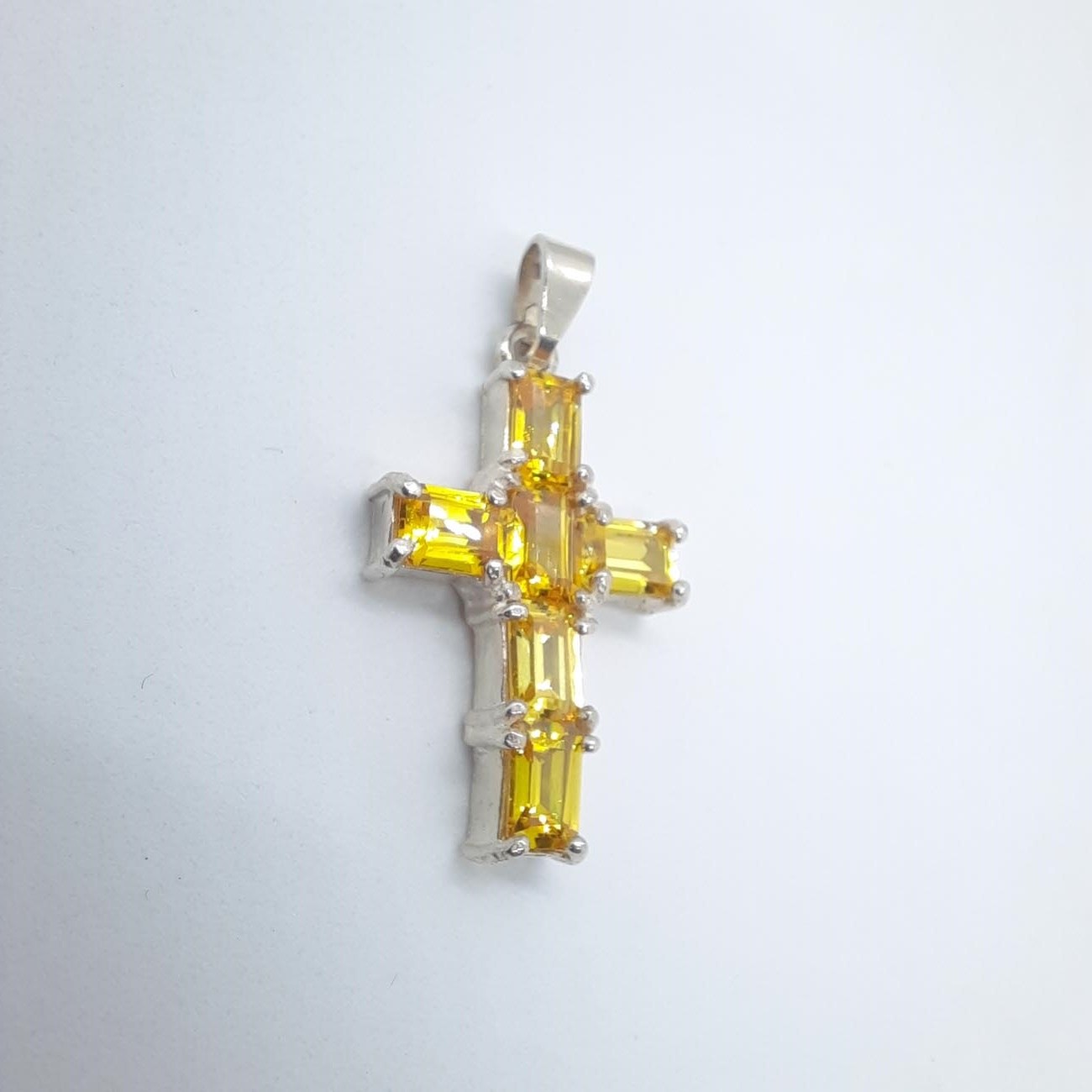 Σταυρός ασήμι yellow shine