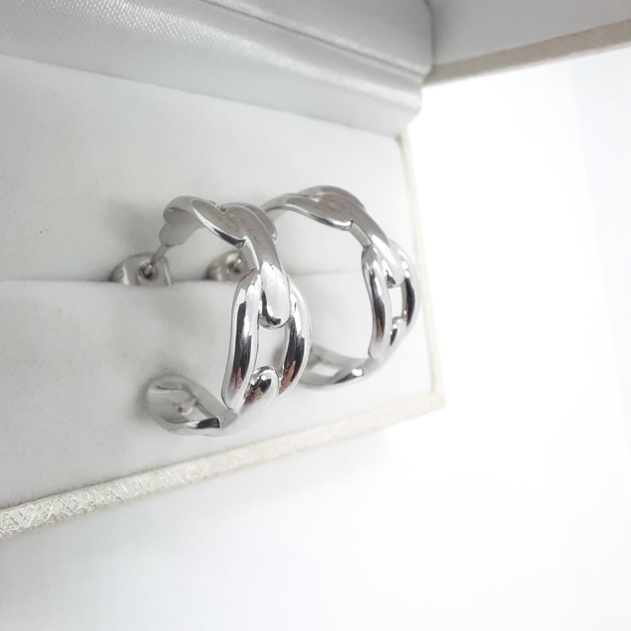 Σκουλαρίκια αλυσίδα ατσάλι VISETTI