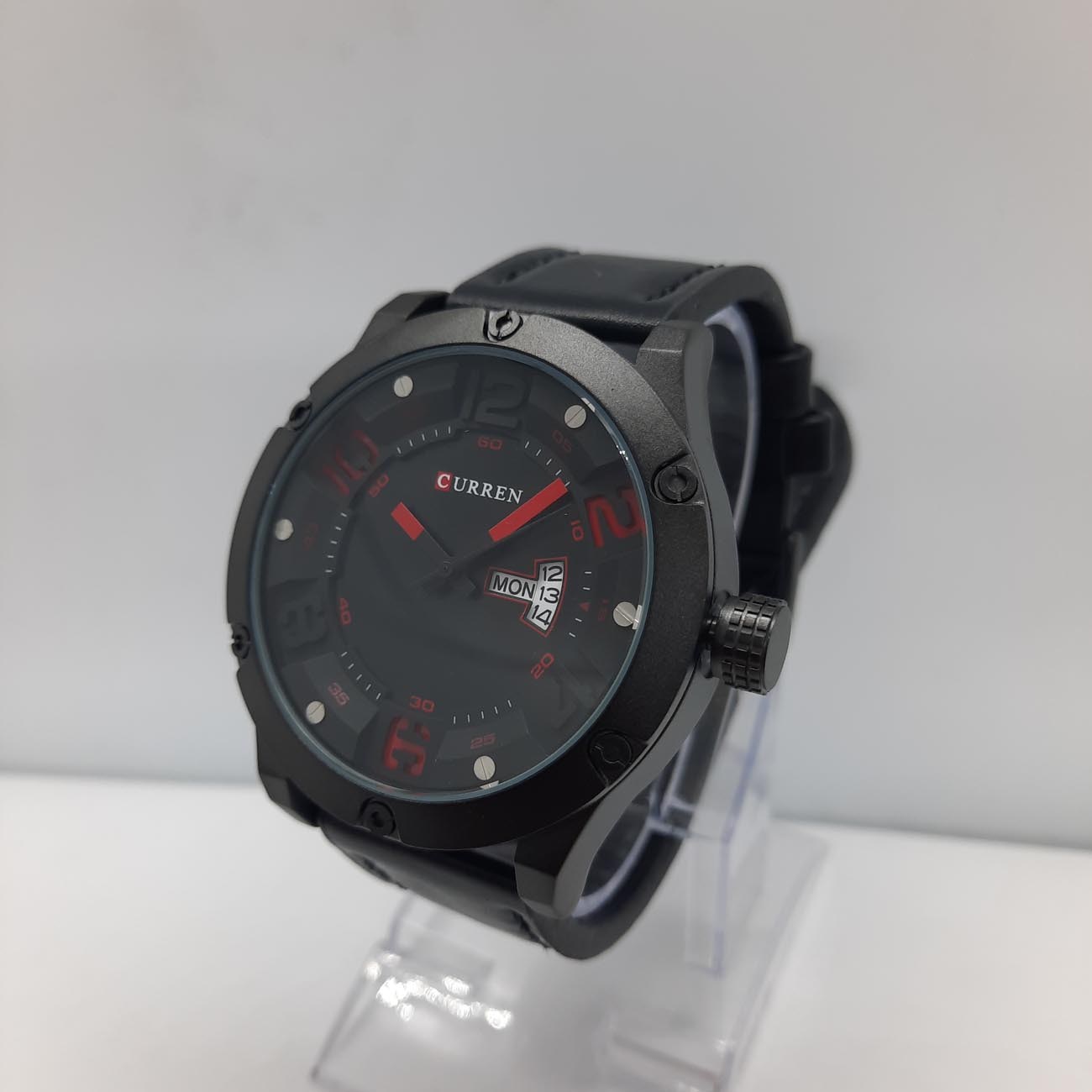 Ρολόι αντρικό μαύρο δερμάτινο CURREN