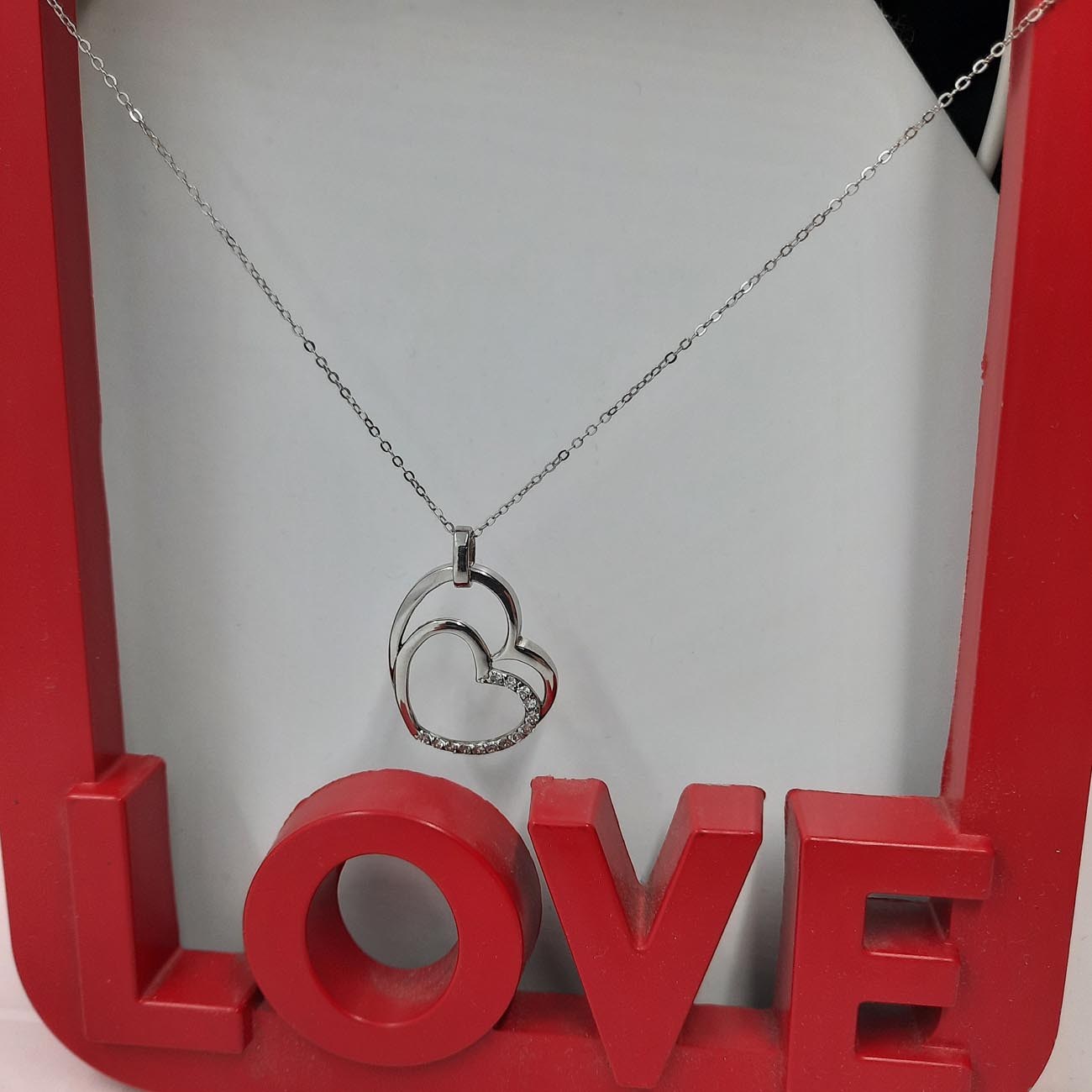 Κολιέ ασήμι καρδιά abbracci d'amore