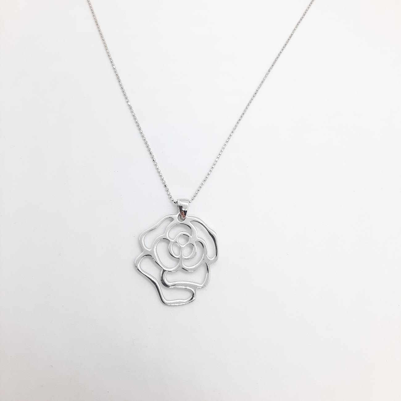 Κολιέ ασήμι τριαντάφυλλο