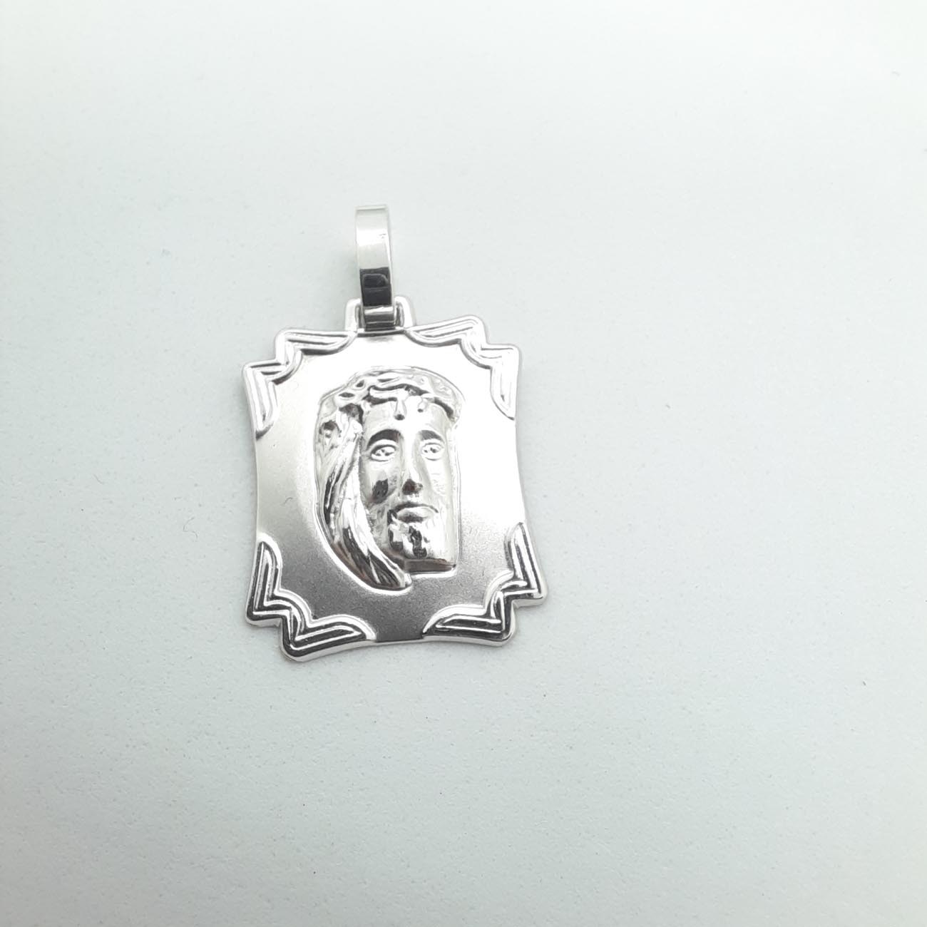Λευκόχρυσο μενταγιόν Ιησούς Κ14