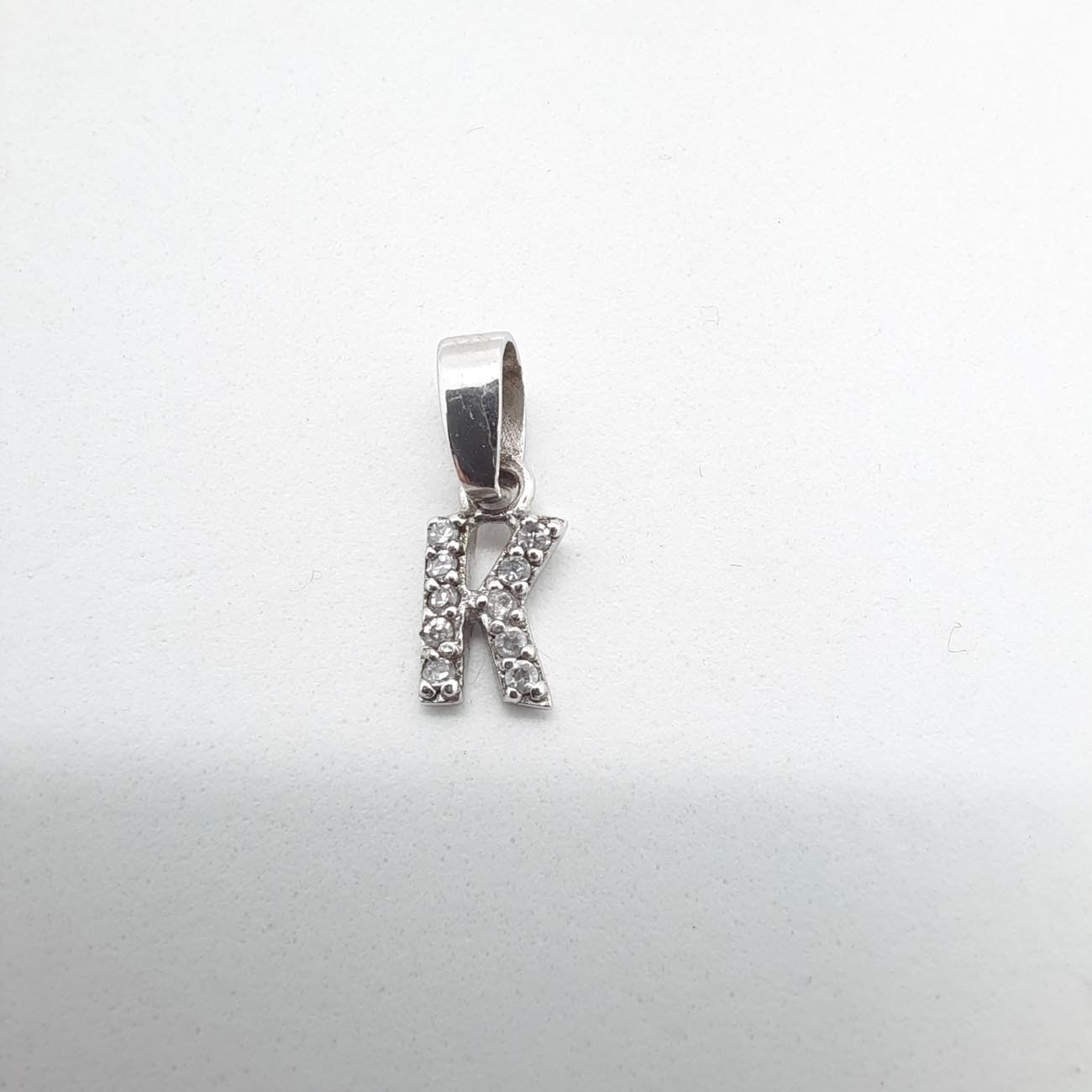 Μονόγραμμα ασήμι ζιργκόν κάππα