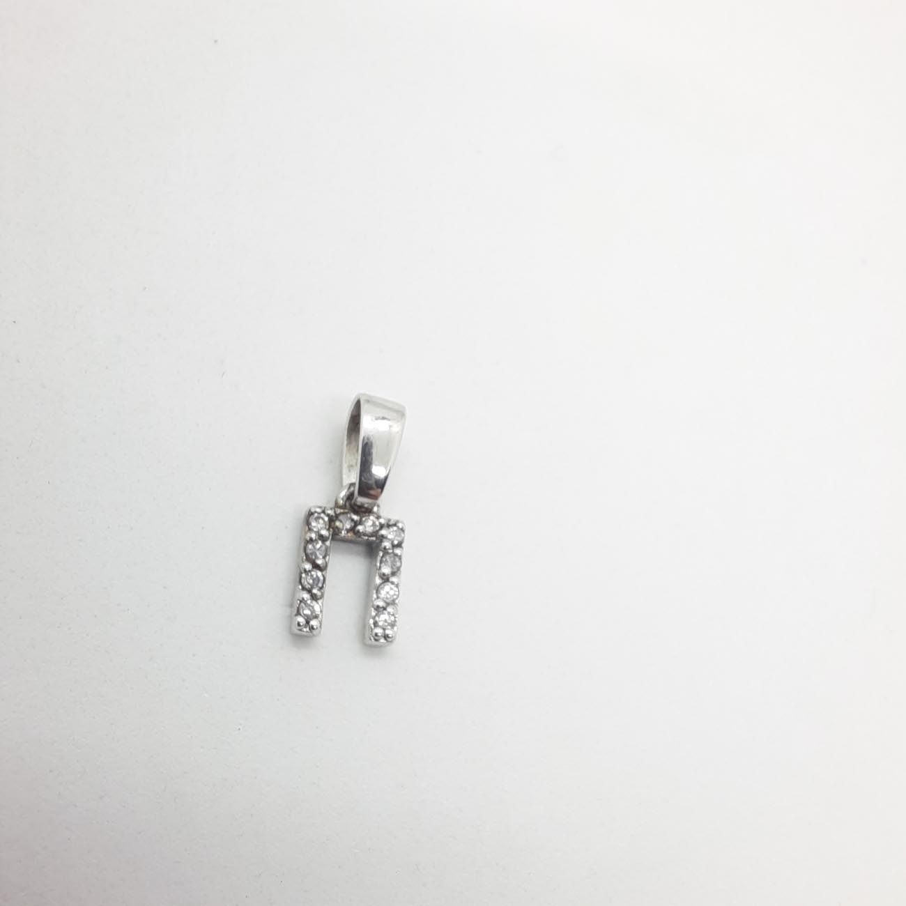 Ασημένιο μονόγραμμα πι με ζιργκόν