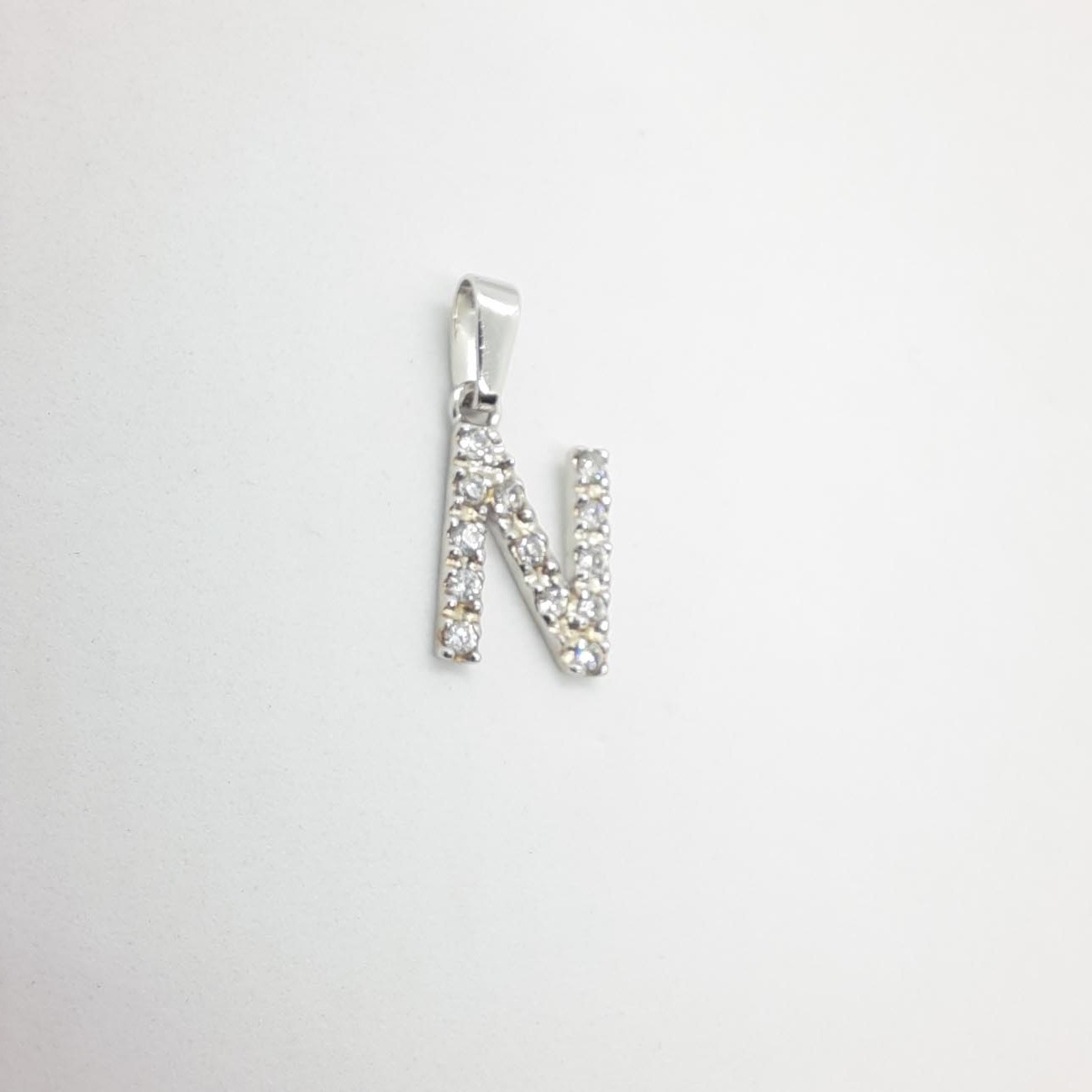 Μονόγραμμα ασήμι ζιργκόν νι