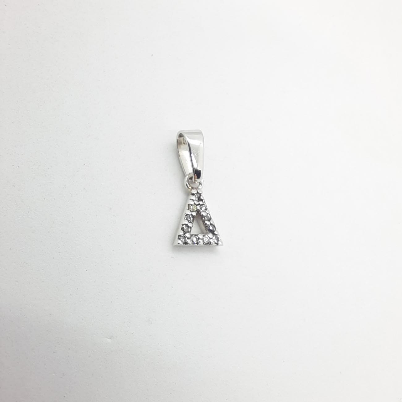 Ασημένιο μονόγραμμα δέλτα ζιργκόν