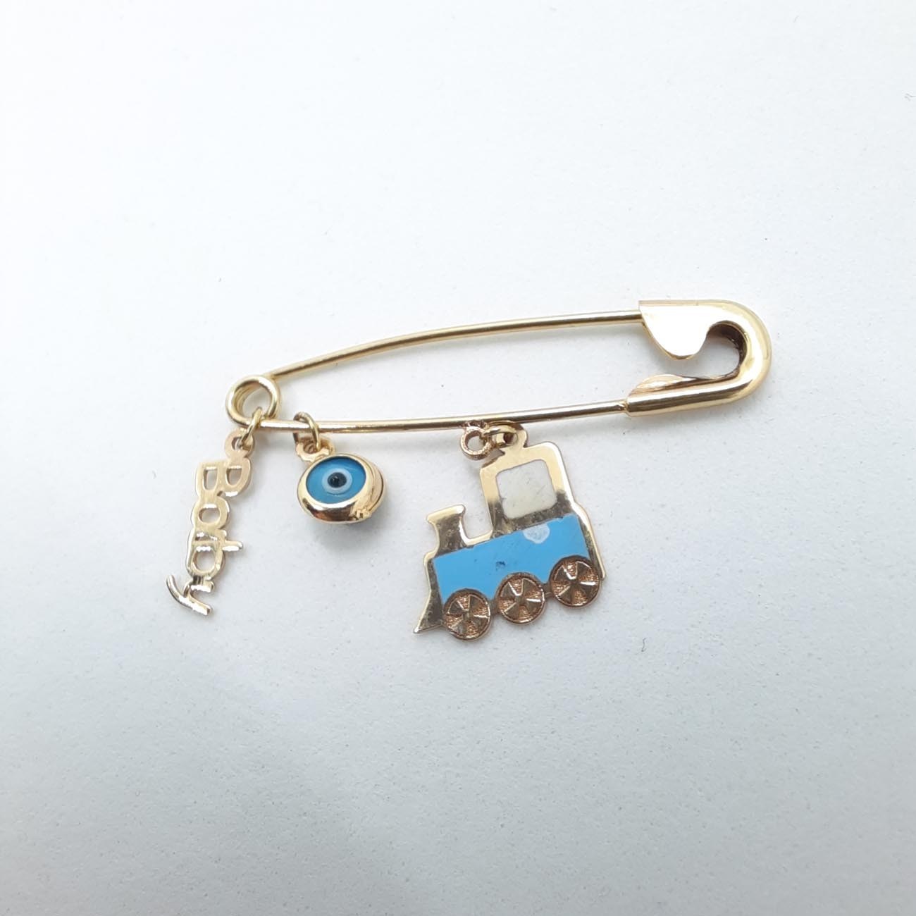 Χρυσό φυλαχτό baby τρενάκι