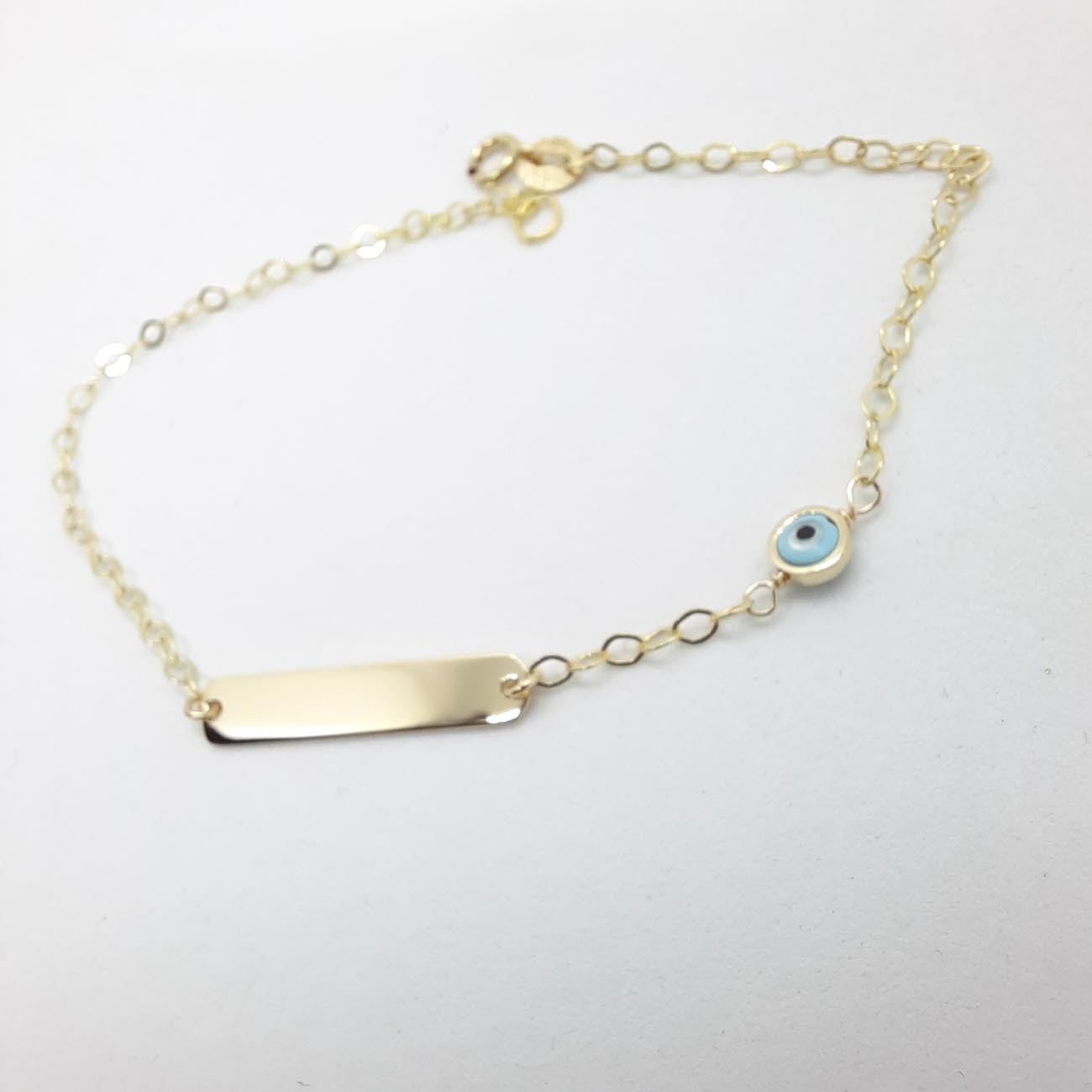 Χρυσή ταυτότητα γαλάζιο ματάκι